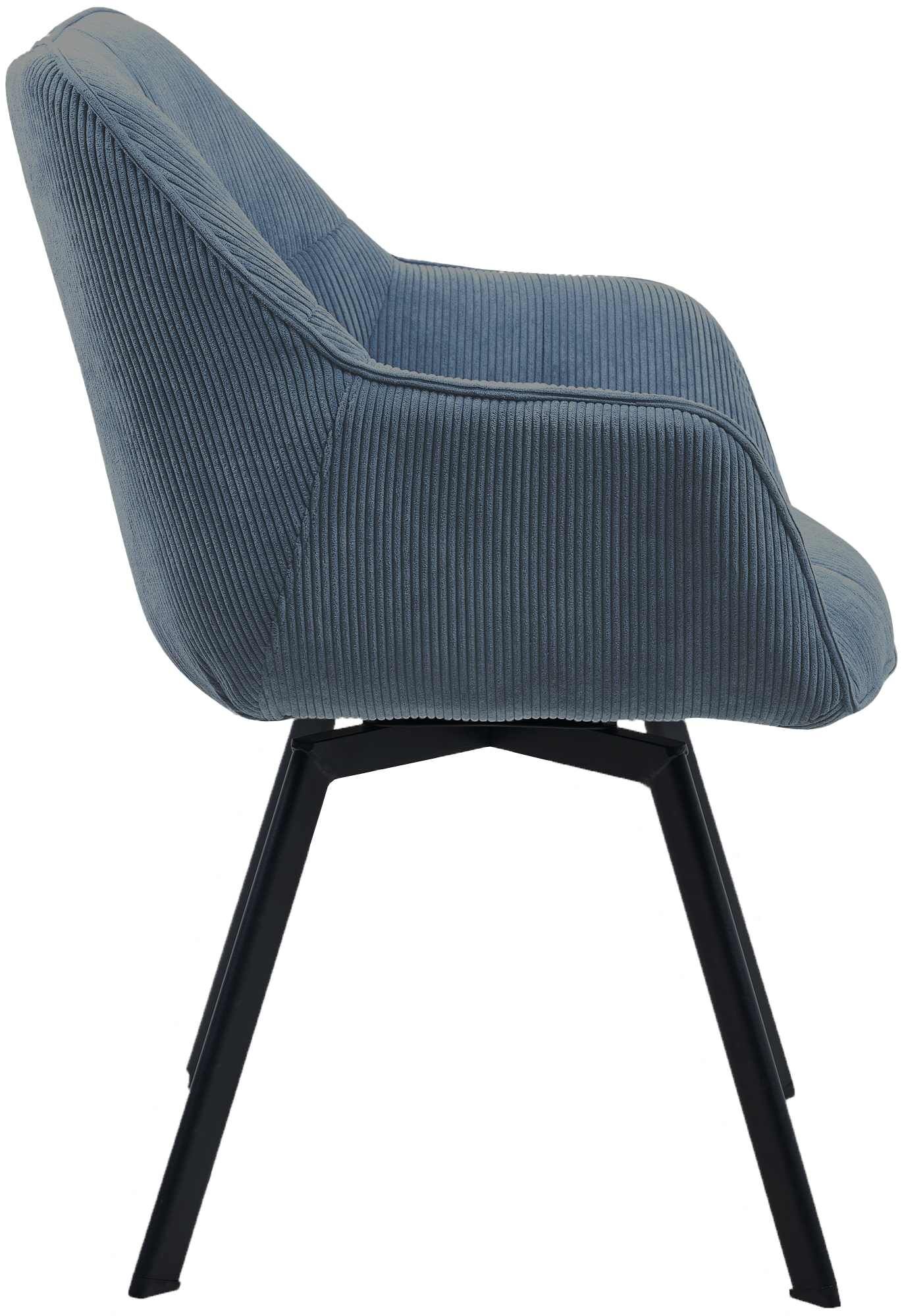 Esszimmerstuhl Jordi Cord, blau