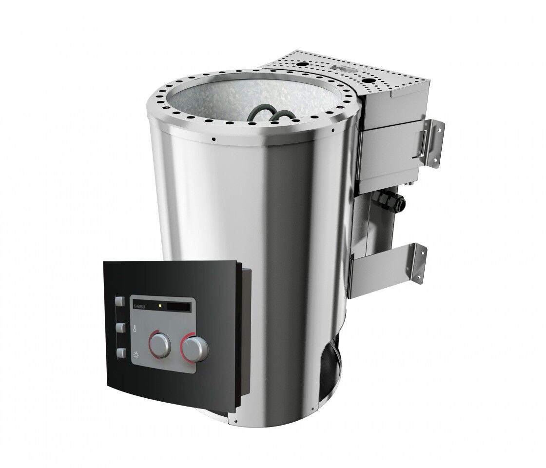 Saunaofen 3,6 kW Bio Kombiofen Plug&Play mit ext. Steuerung Modern und Steinen