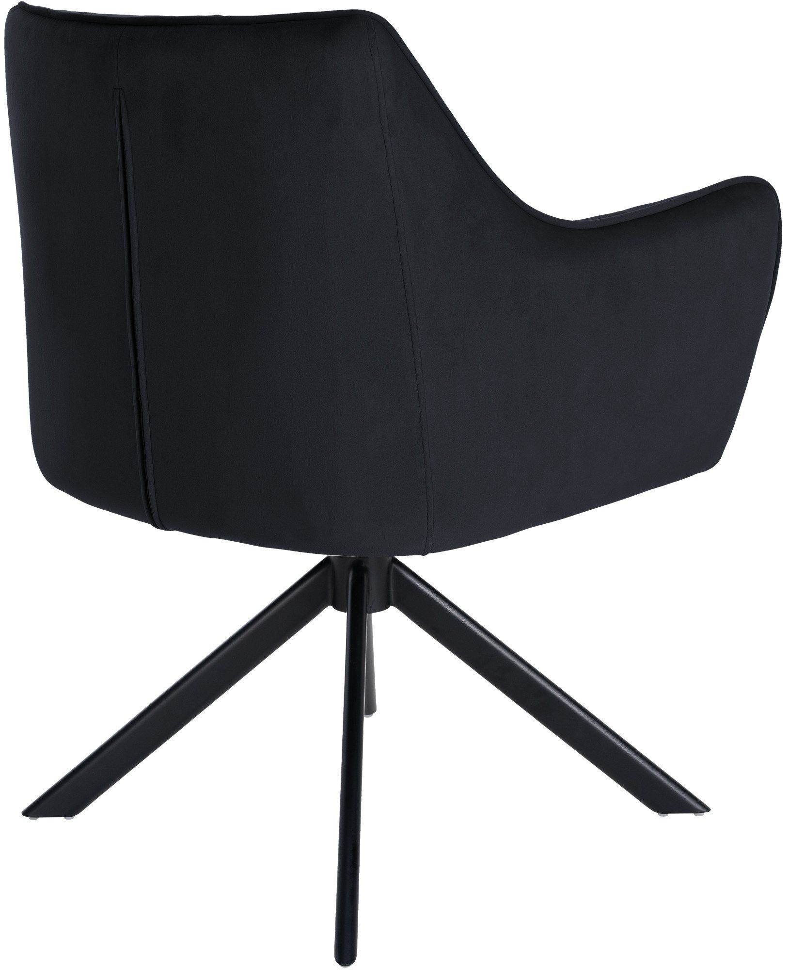 Esszimmerstuhl Swing Samt schwarz, schwarz
