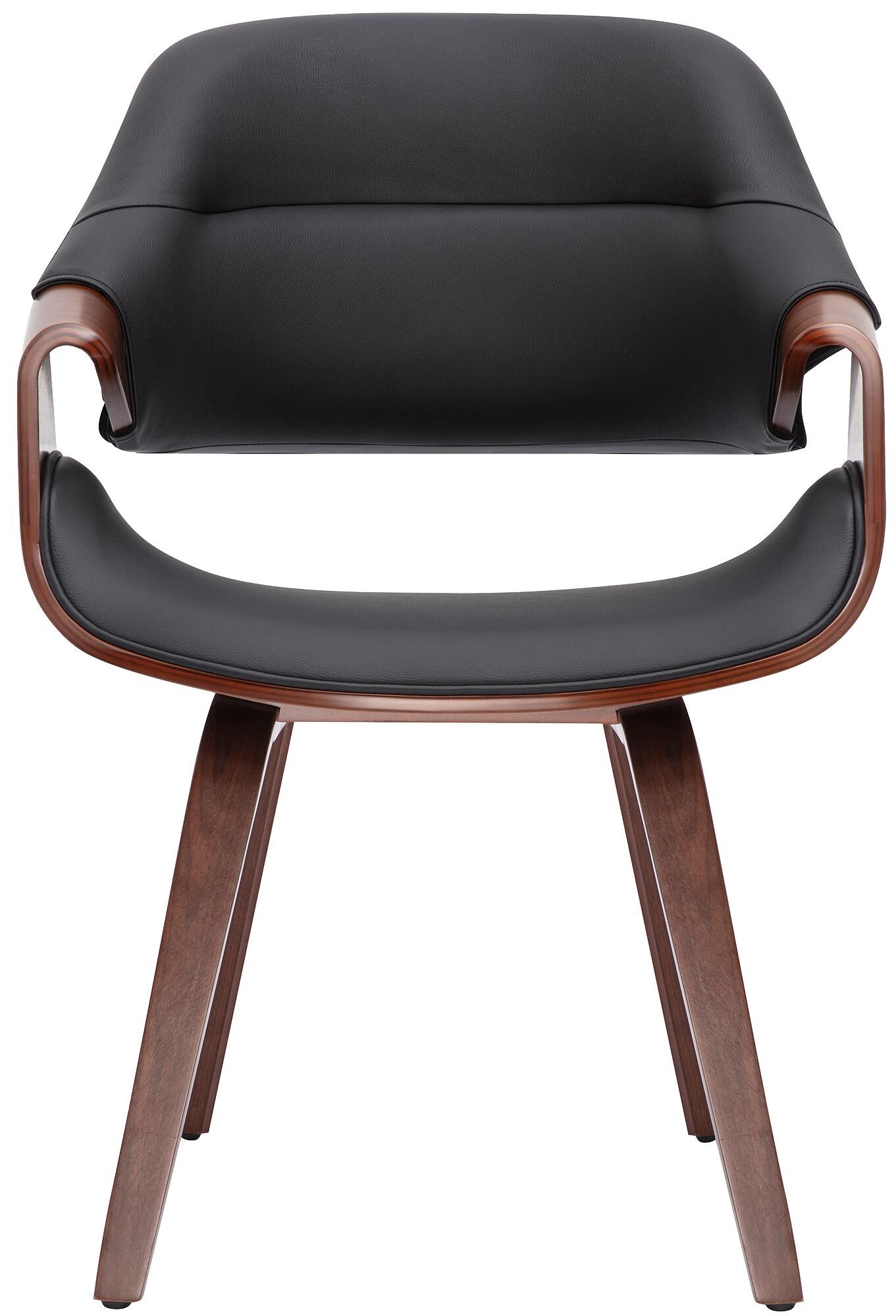 Esszimmerstuhl Maira Kunstleder, walnuss/schwarz