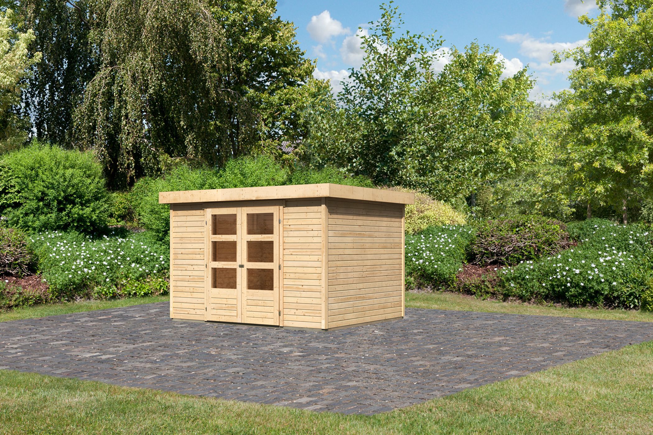 Karibu Gartenhaus Askola 5, naturbelassen