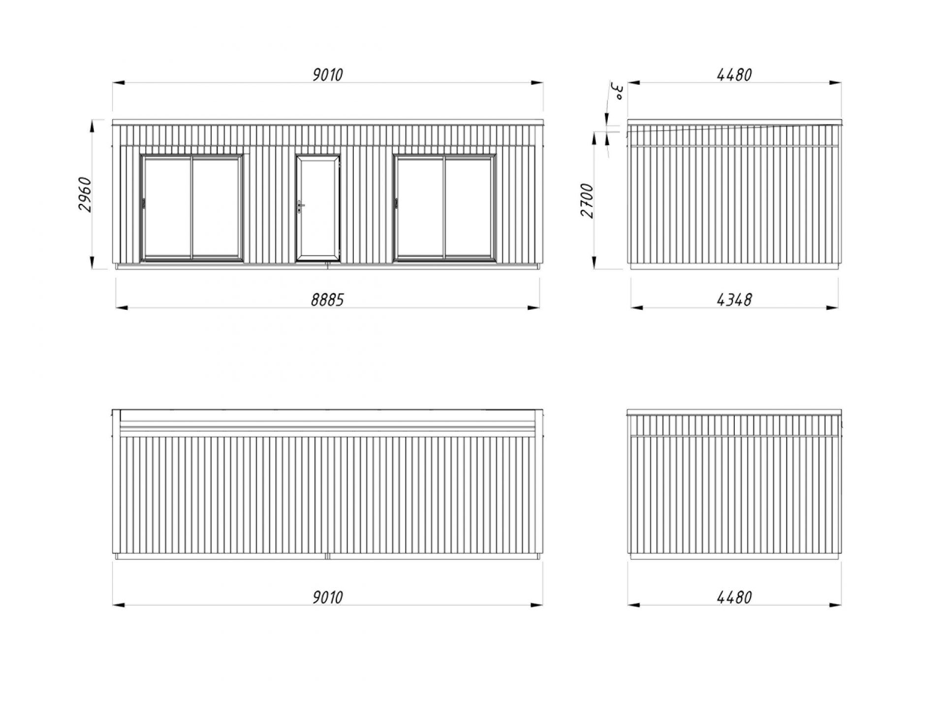 Palmako Tinyhaus Gartenhaus Johanna 31,8 m²