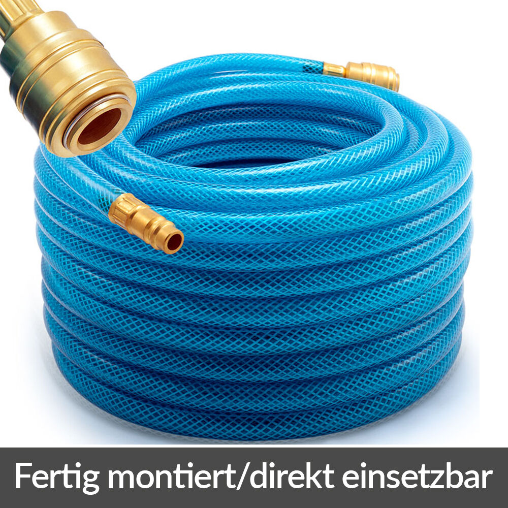 Druckluftschlauch 15m Schnellkupplung/Stecker