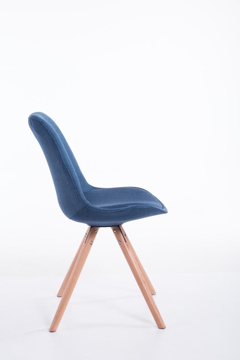 Besucherstuhl Toulouse Stoff Natura Rund, blau