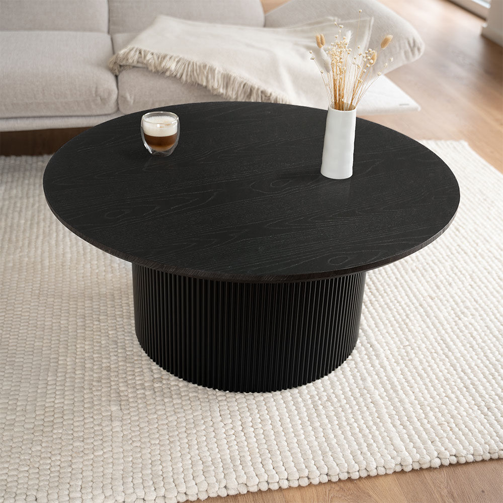 Couchtisch Rund ADELINA Dark Oak