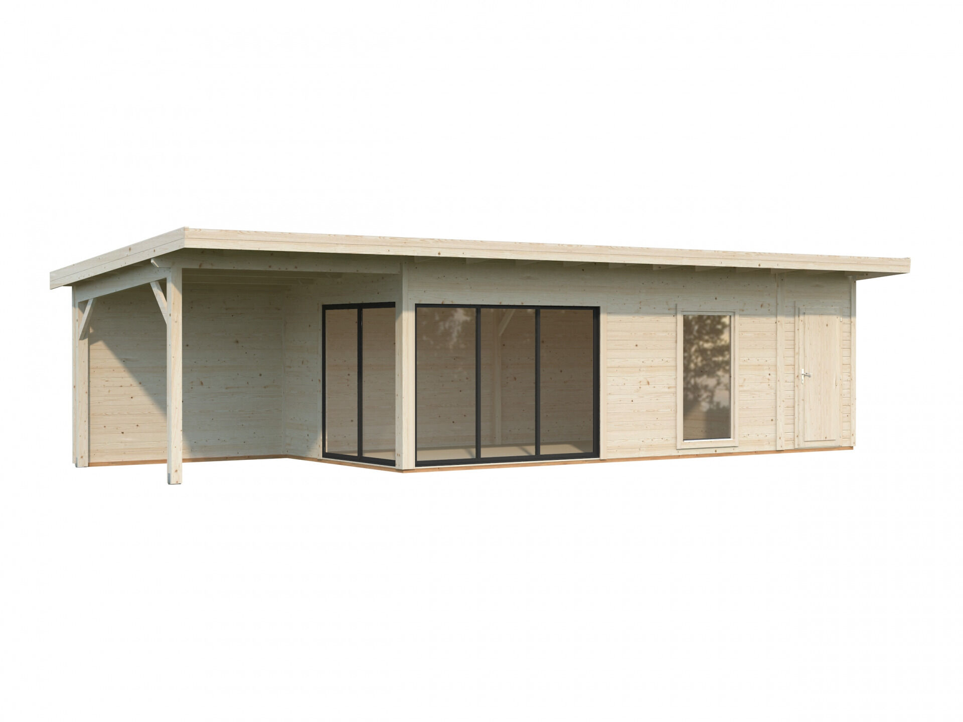 Palmako Pultdach Gartenhaus Andrea 21,1+7,9 m² Slide