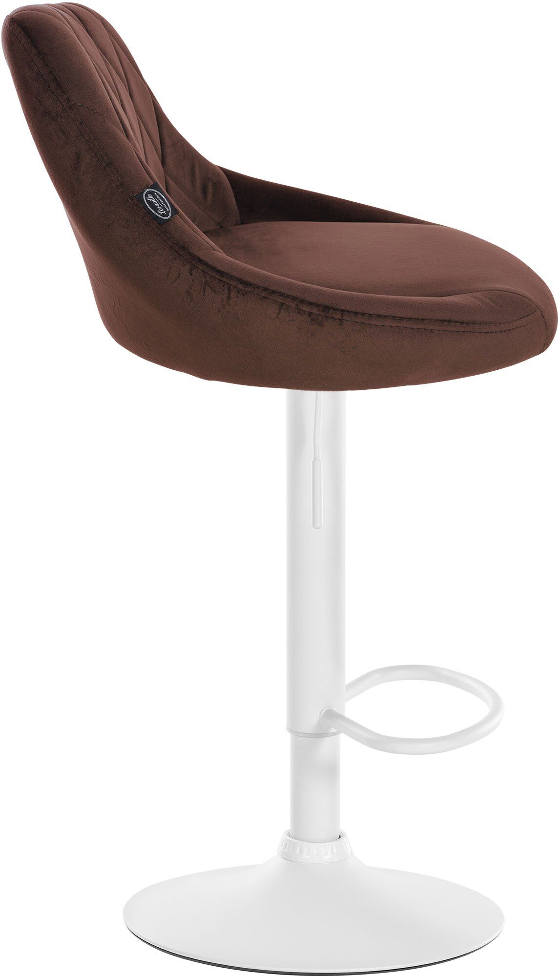 Barhocker Lazio Samt weiß, braun