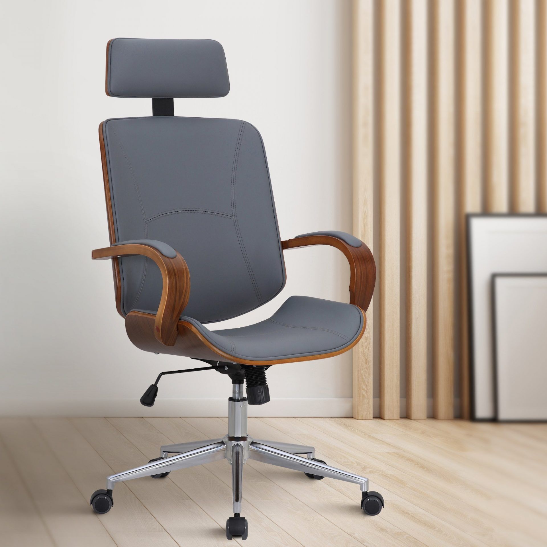 Bürostuhl Dayton, walnuss/grau