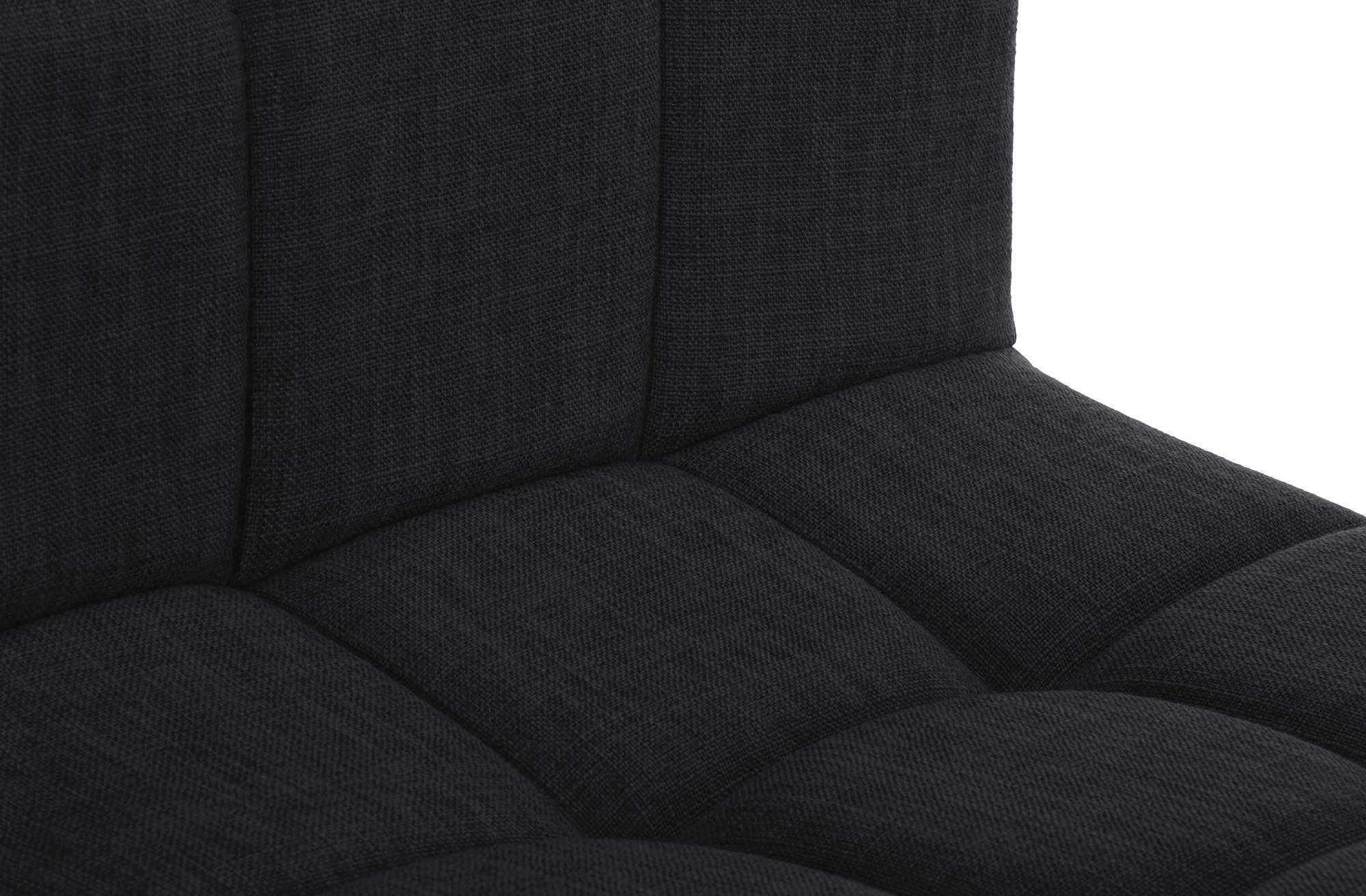 2er Set Barhocker Calma Stoff schwarz, schwarz