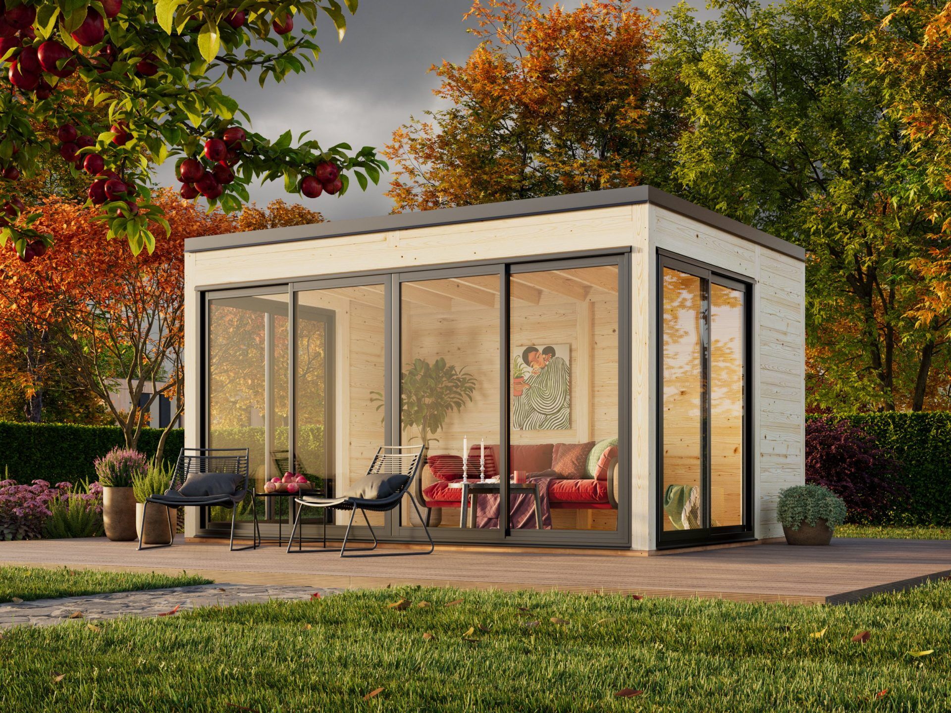 Palmako Pavillon Serena 12,6 m² Set 2 Slide Plus