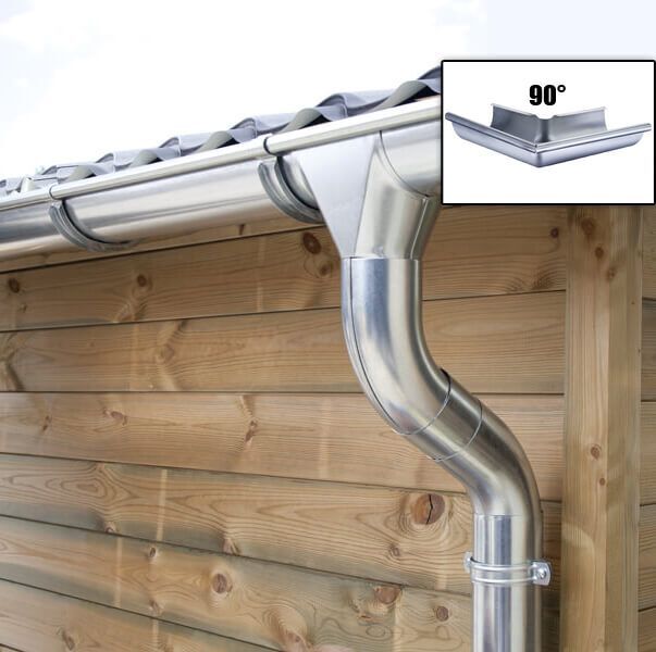 VERZINKTES Dachrinnen Set für Walmdach bis 21,60 m Traufe