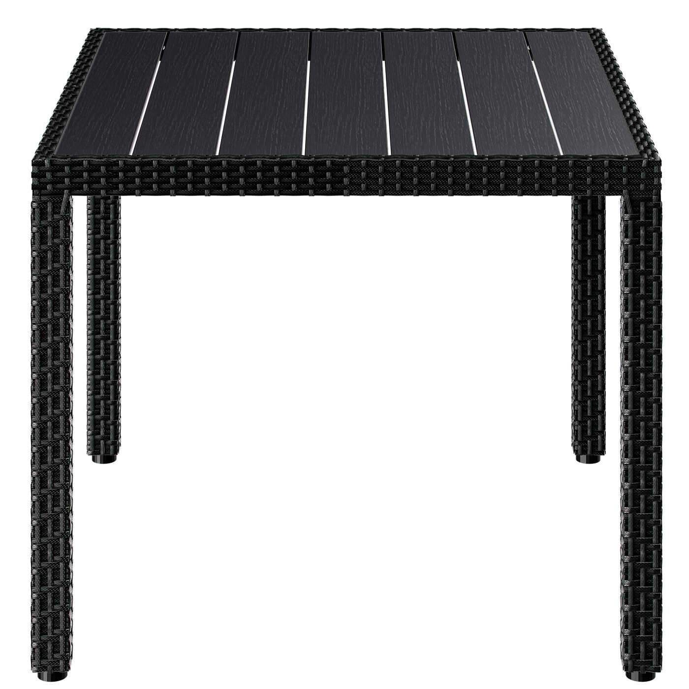 Polyrattan Garten-Sitzgruppe Riga 5-tlg Schwarz