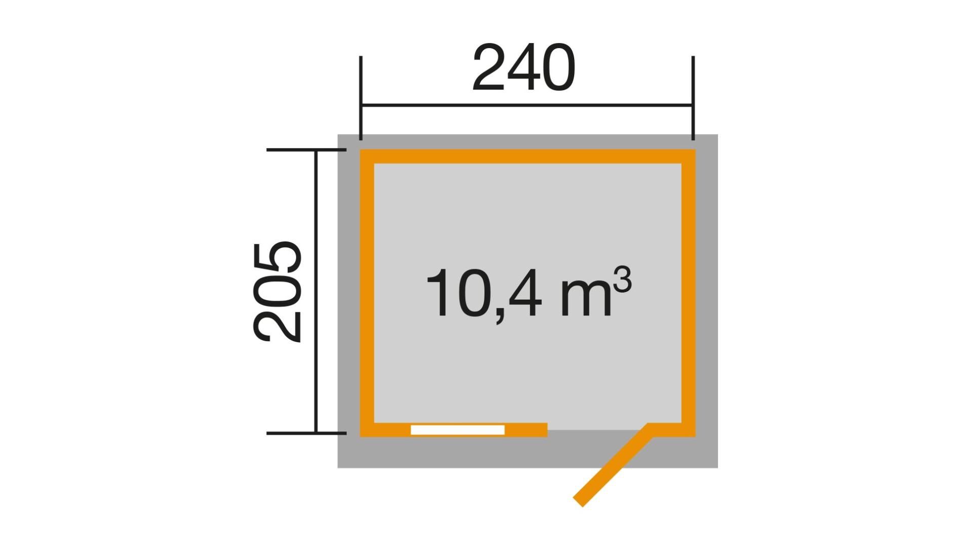 weka Gartenhaus 123 - 3,1x2,4m