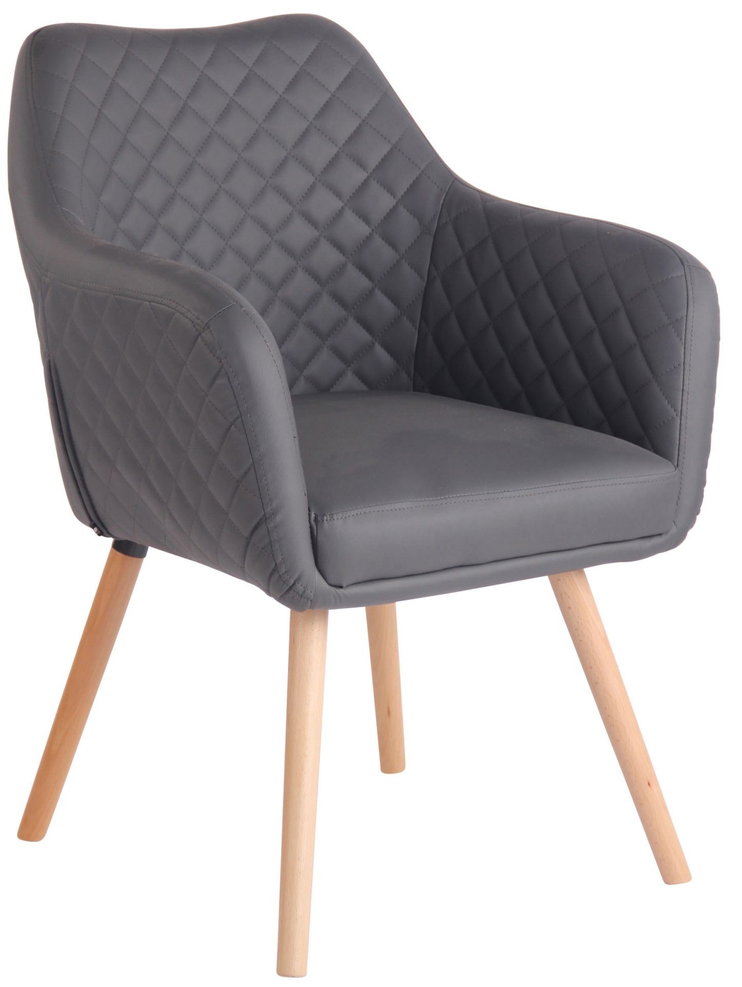 Esszimmerstuhl Gent Kunstleder natura, grau