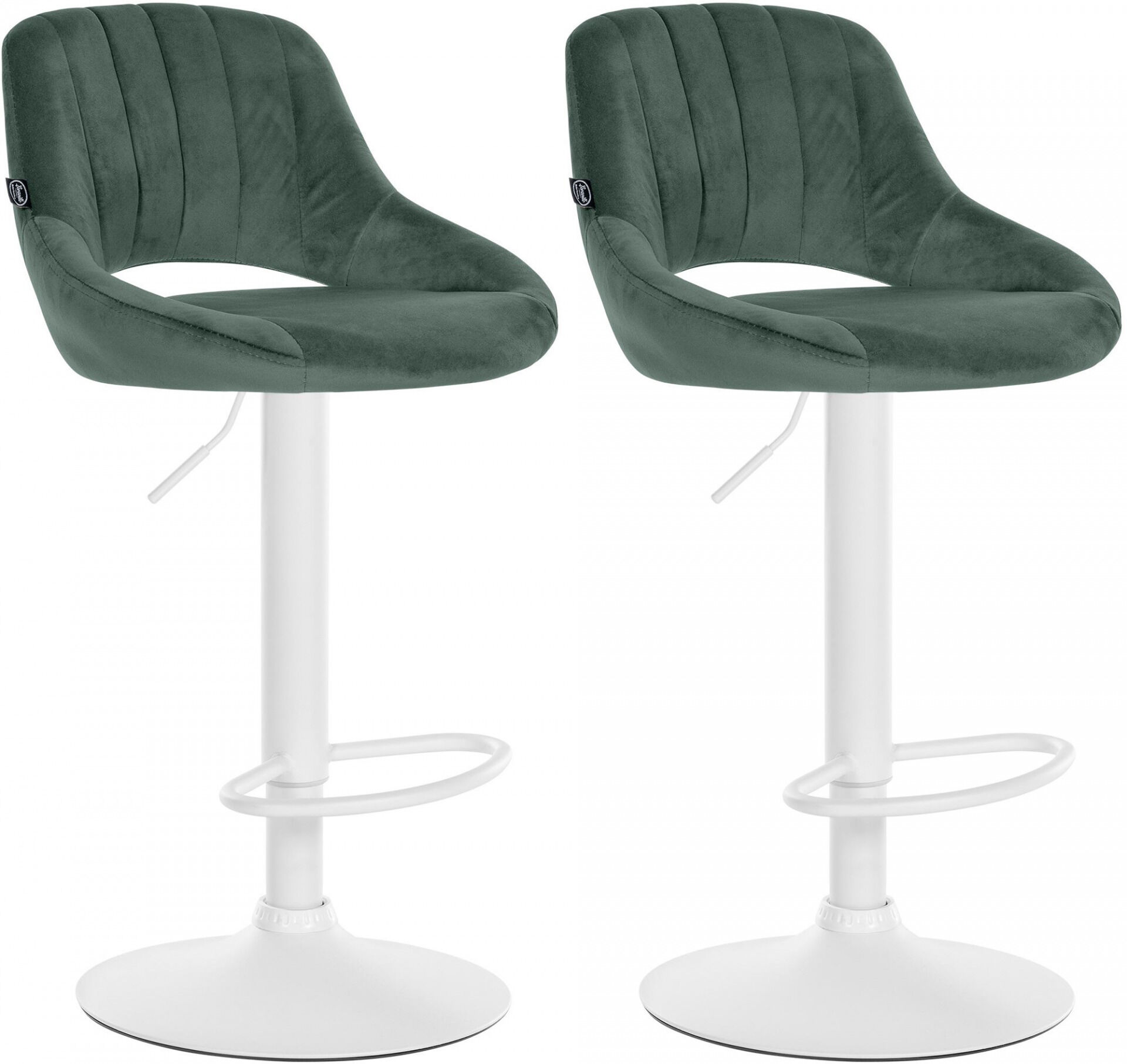 2er Set Barhocker Milet Samt W, grün