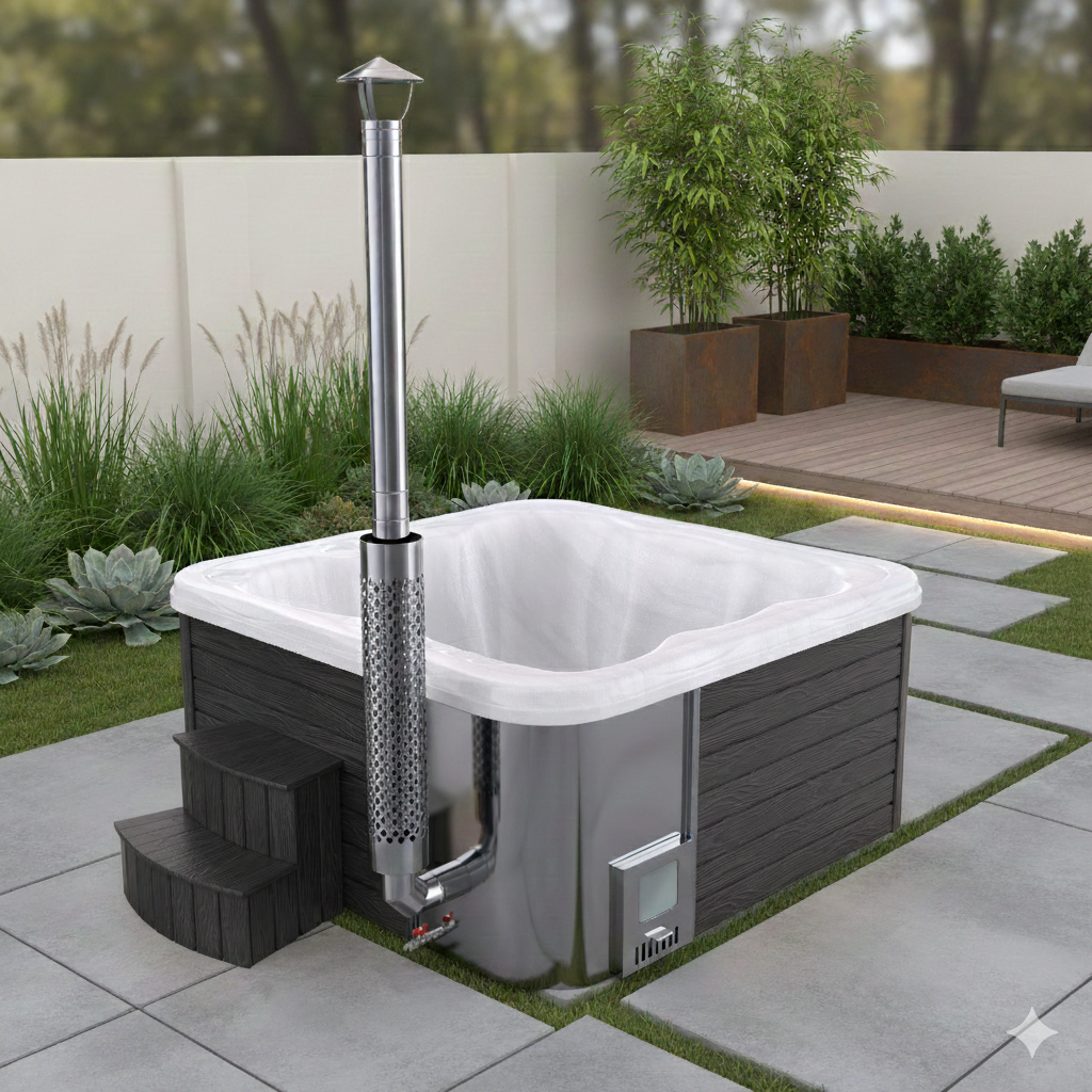 SPANOVA Hottub Whirlpool 220 WPC im Garten