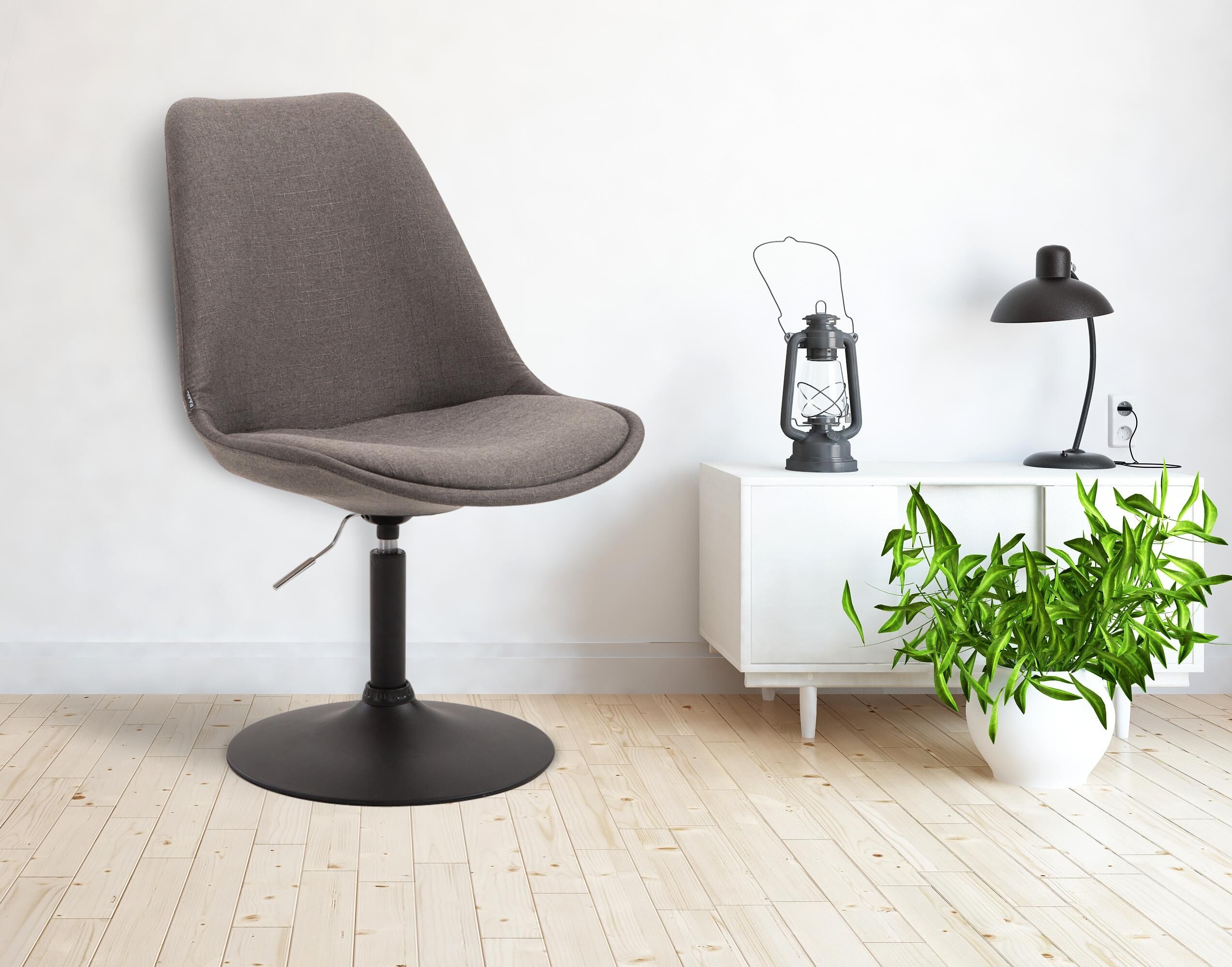 Stuhl Maverick B Stoff, dunkelgrau