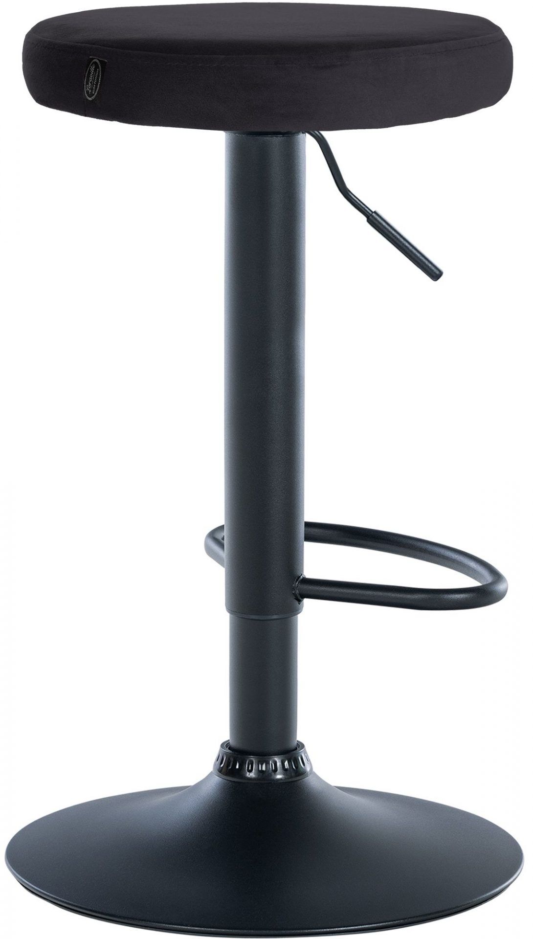 2er Set Barhocker Ponte Samt schwarz, schwarz