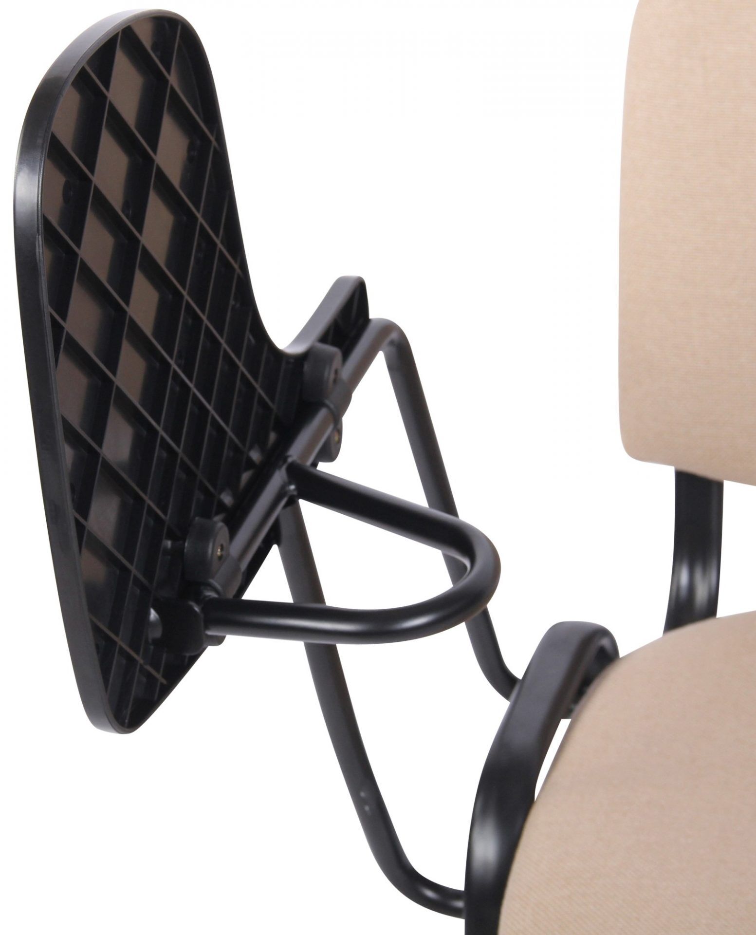 Stuhl Ken mit Klapptisch Stoff, creme