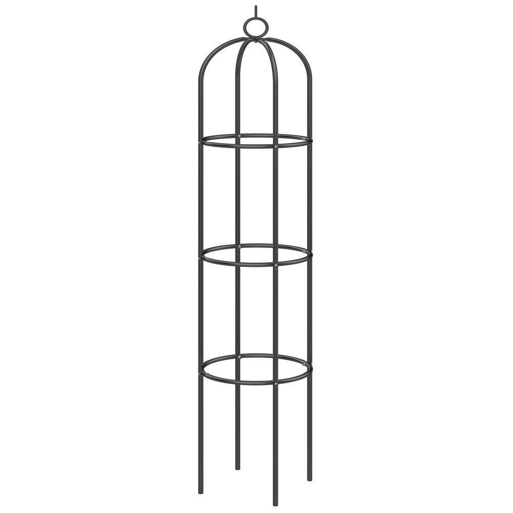 Rosensäule Schwarz 200x40cm