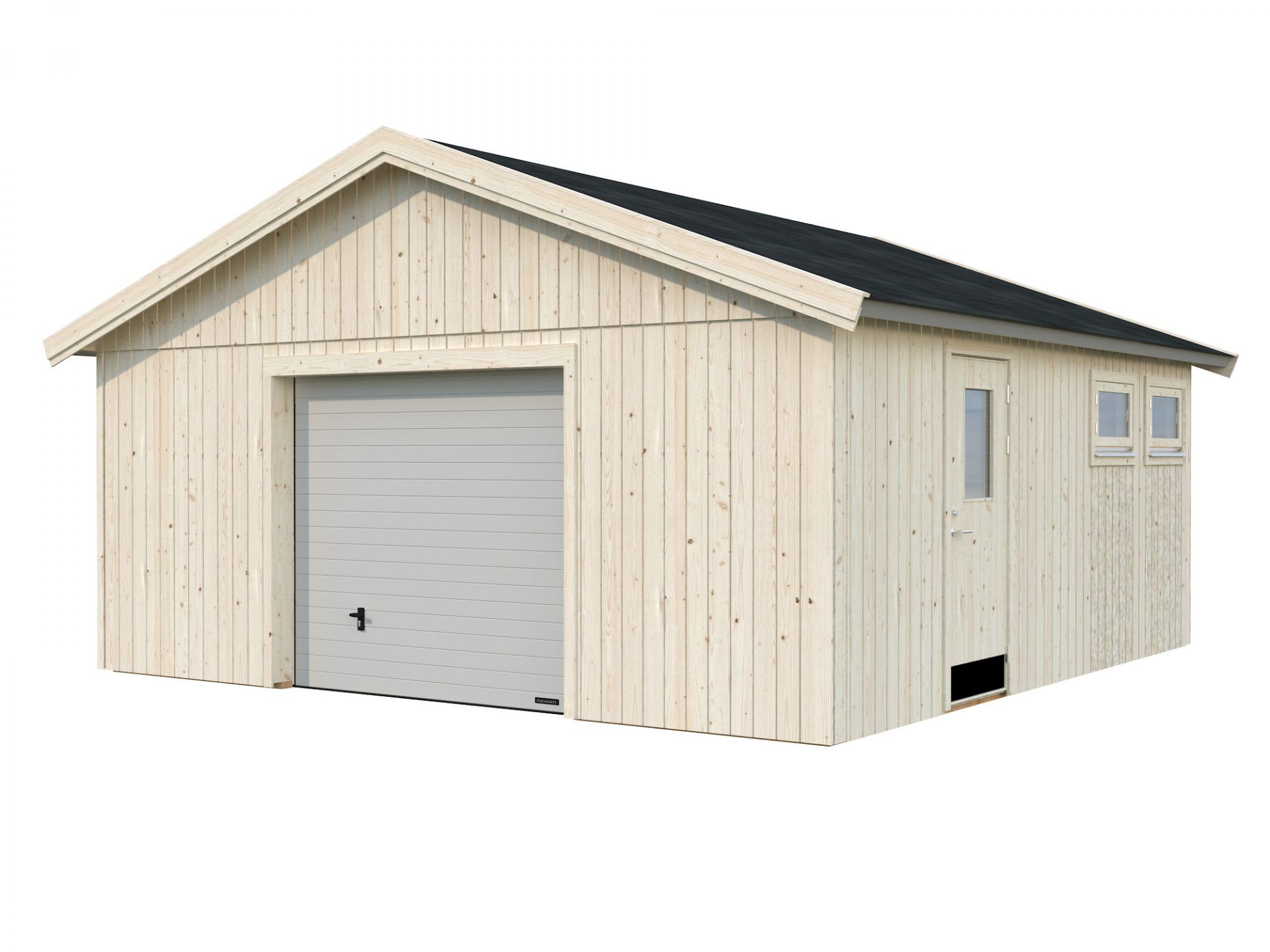 Palmako Holzgarage Andre 28,5 m² mit Sektionaltor