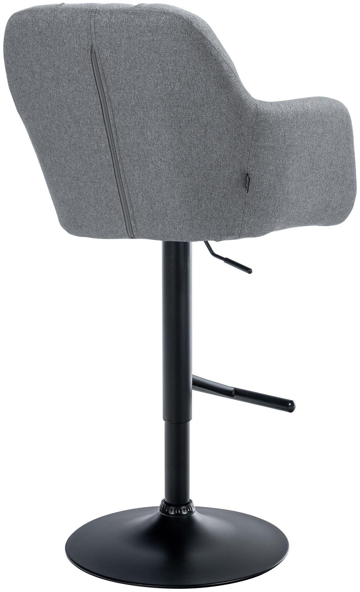 Barhocker Natoma Stoff schwarz, grau