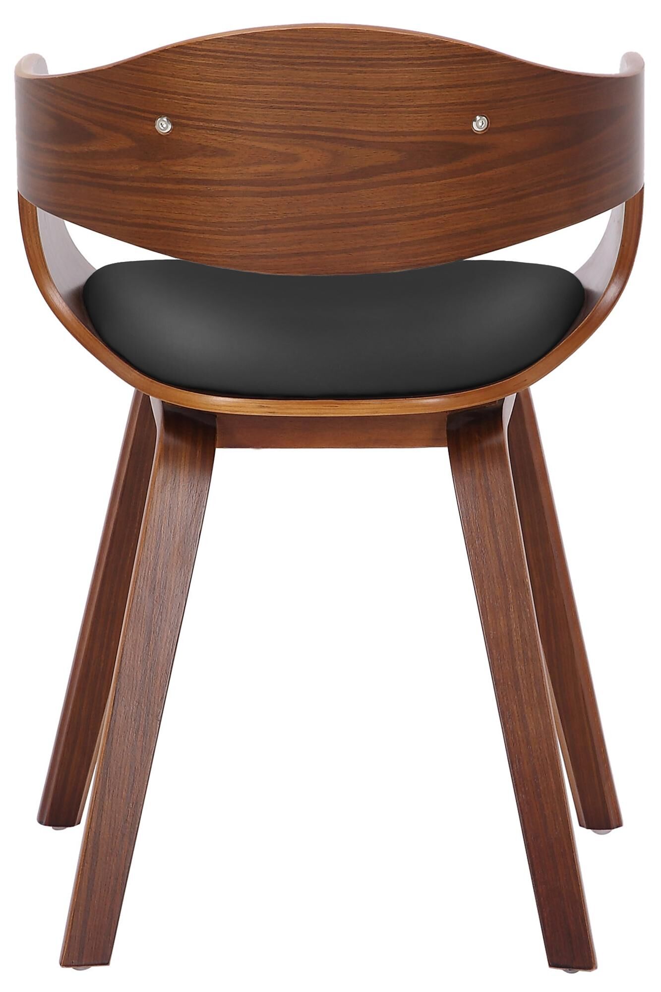 2er Set Stühle Kingston Kunstleder, walnuss/schwarz