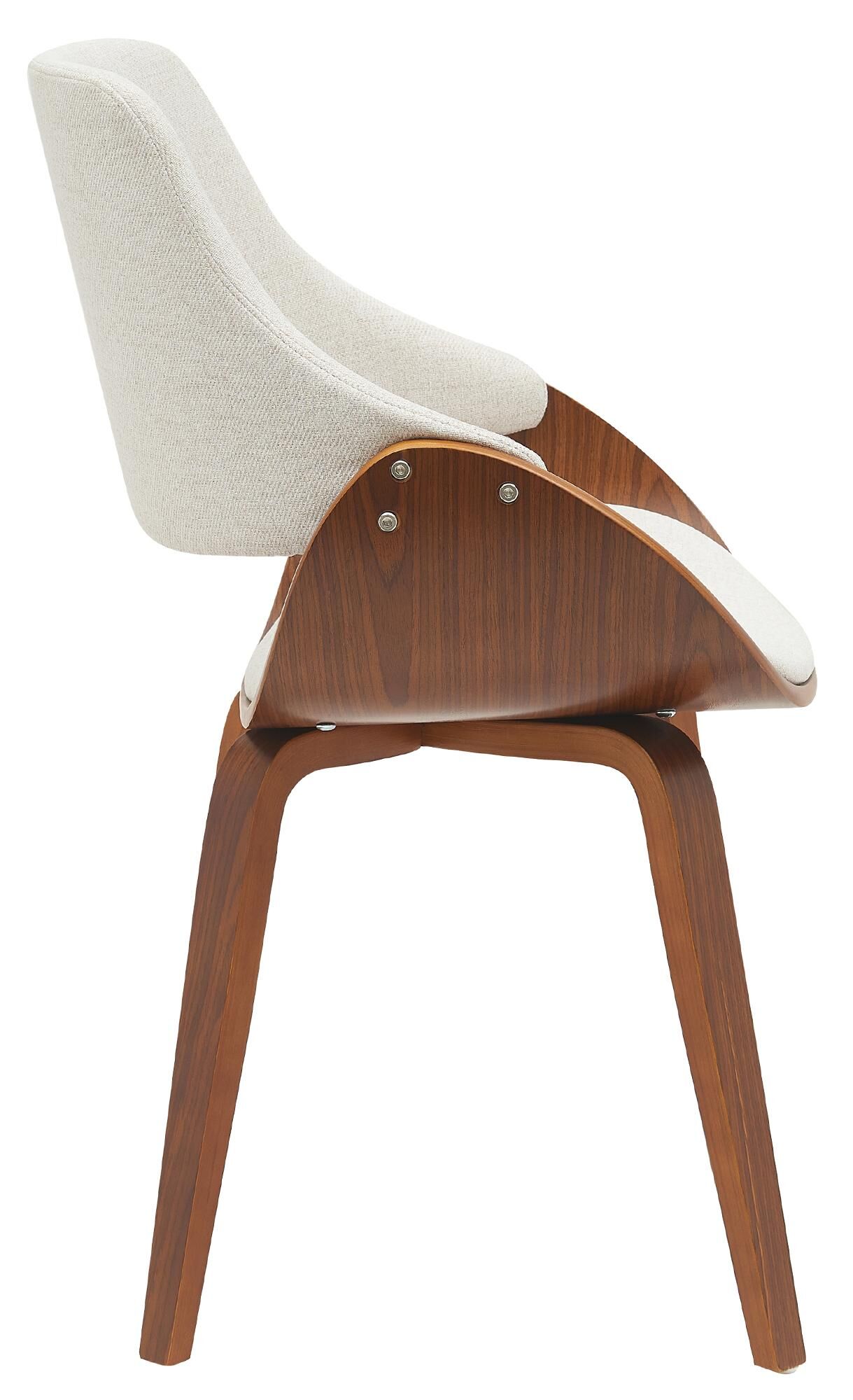 Esszimmerstuhl Vangale Stoff, walnuss/creme