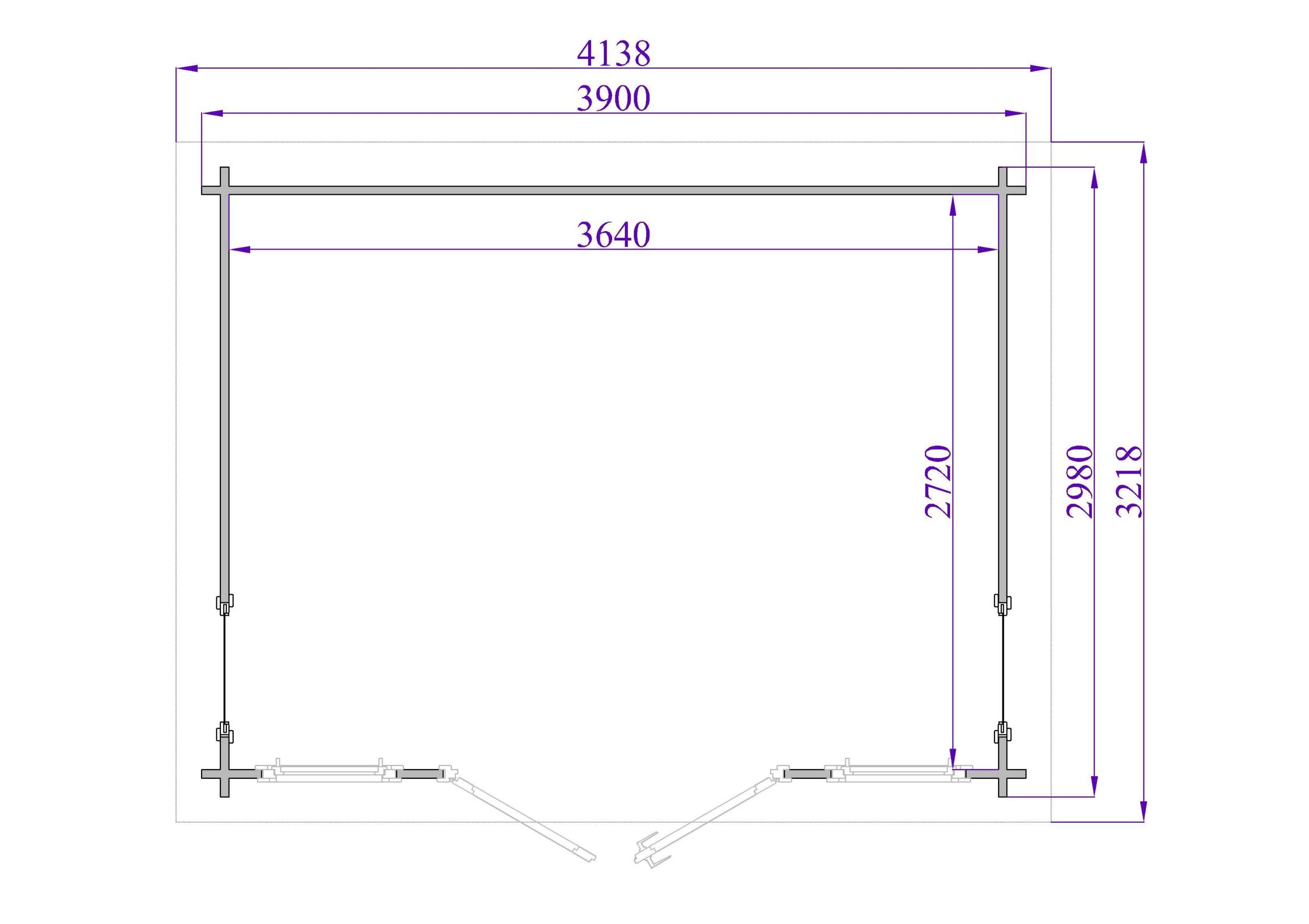 Flachdach Gartenhaus York 8