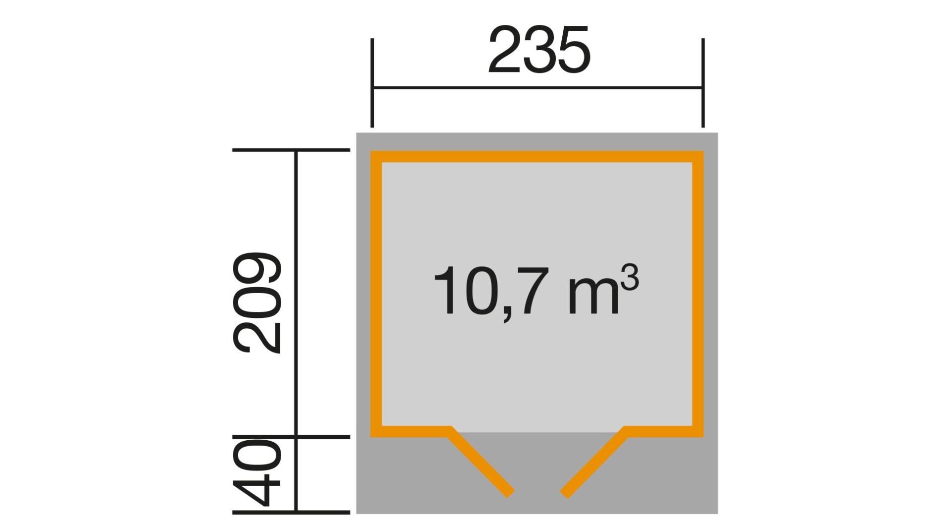 weka Gartenhaus 179 - 2,8x2,8m