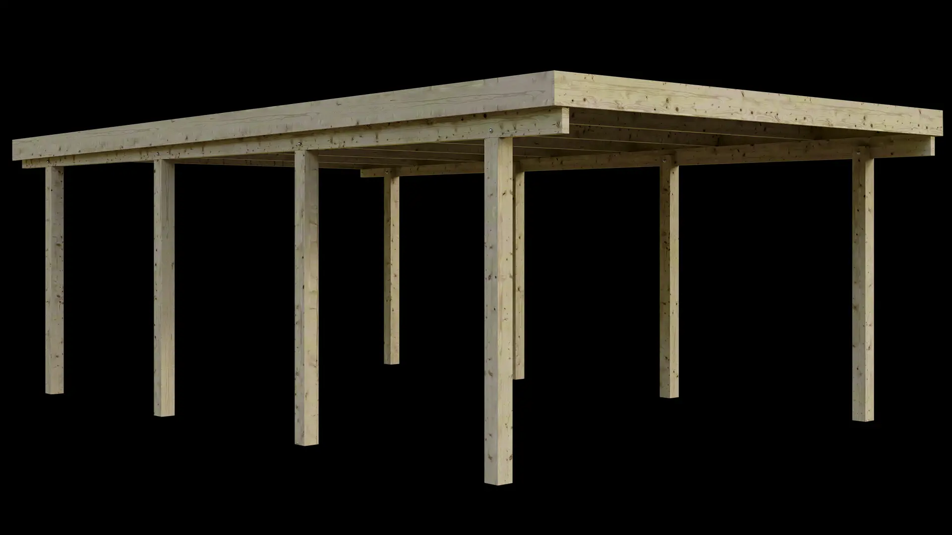 Carport VC 410x700 Kiefer Massivholz