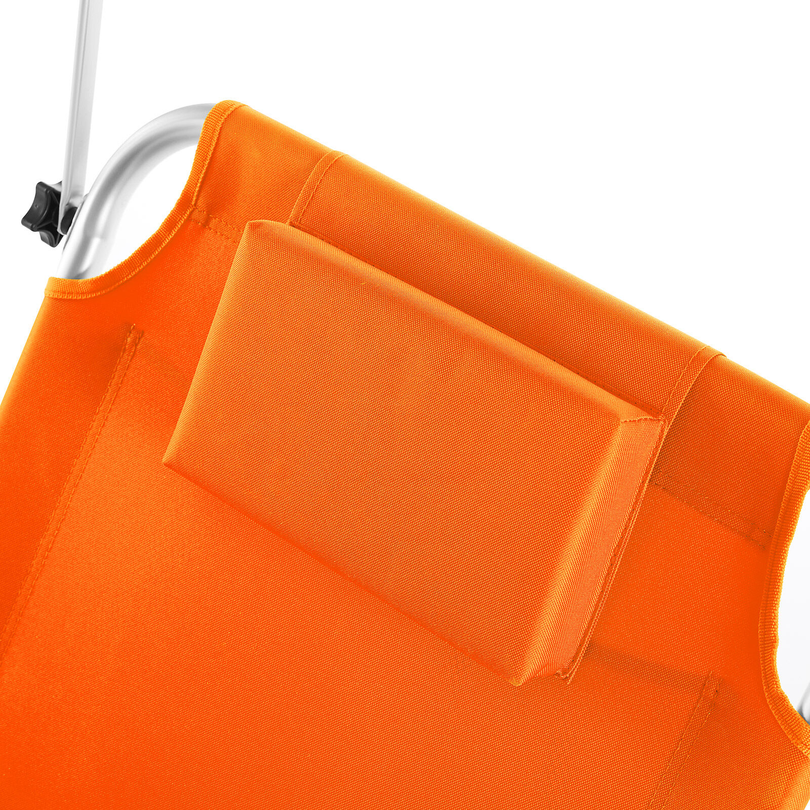 Gartenliege Kreta Orange Alu mit Rollen