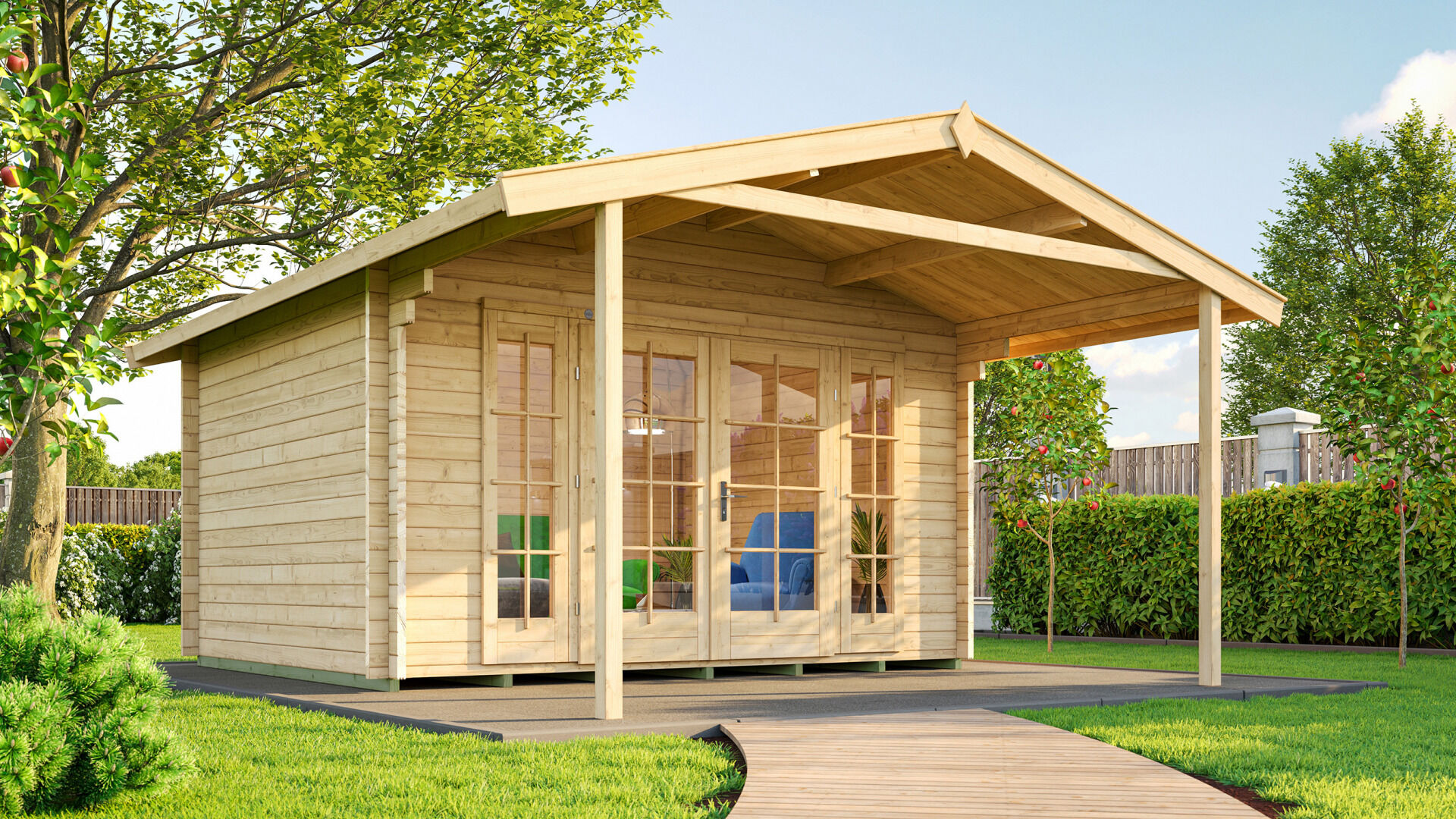 weka Weekendhaus 137 A Gartenhaus 4,6x5,9m