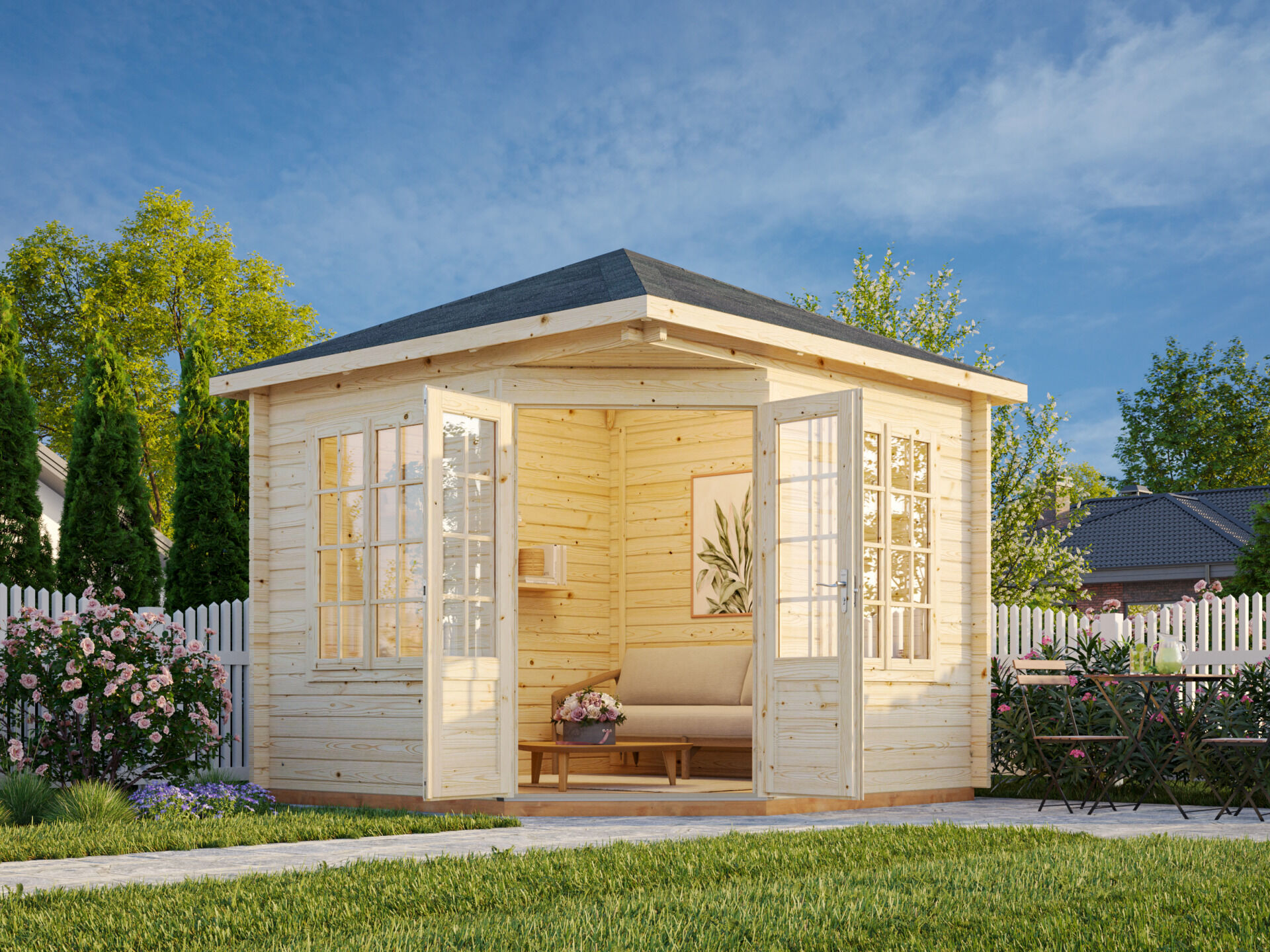 Palmako 5 Eck Gartenhaus Melanie 6,9 m²