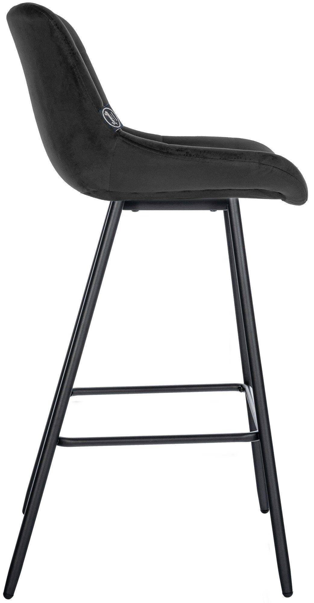 Barhocker Weston Samt, schwarz