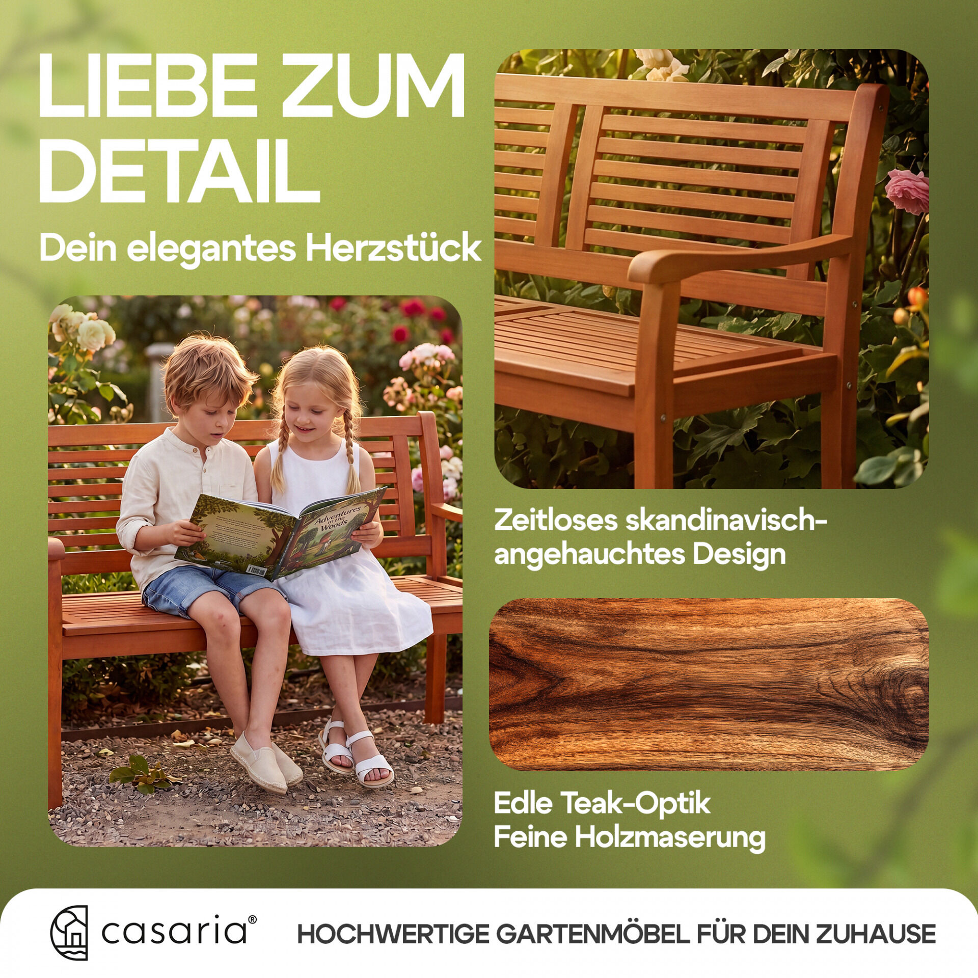 Gartenbank Eukalyptusholz 120x56x88cm FSC®-zertifiziert