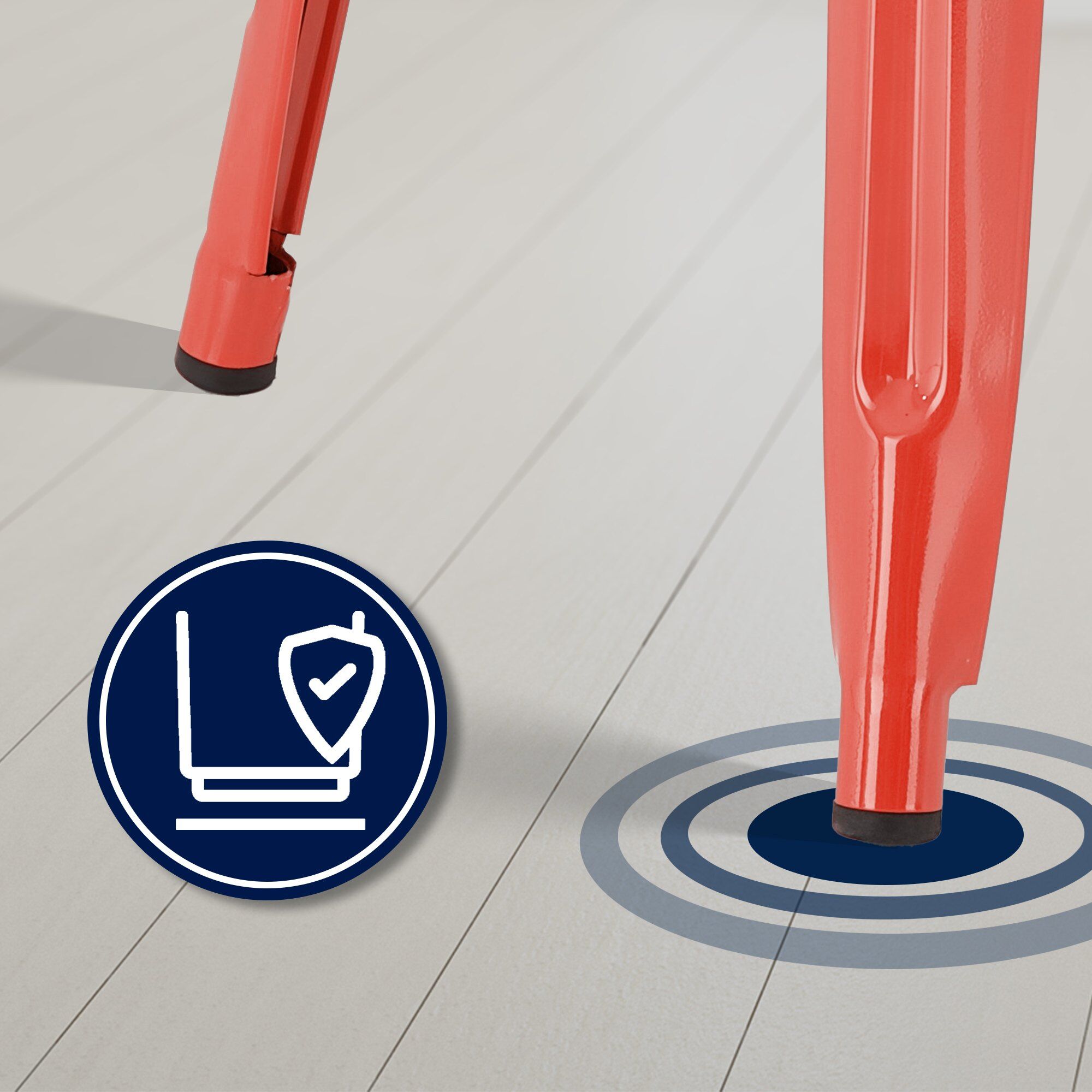 4er Set Barhocker Joshua, rot