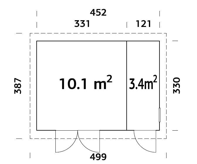 Palmako Gerätehaus Kalle 13,5 m²