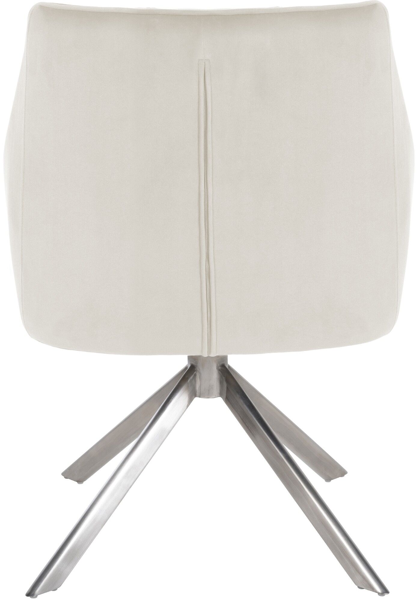 Esszimmerstuhl Swing Samt edelstahl, creme