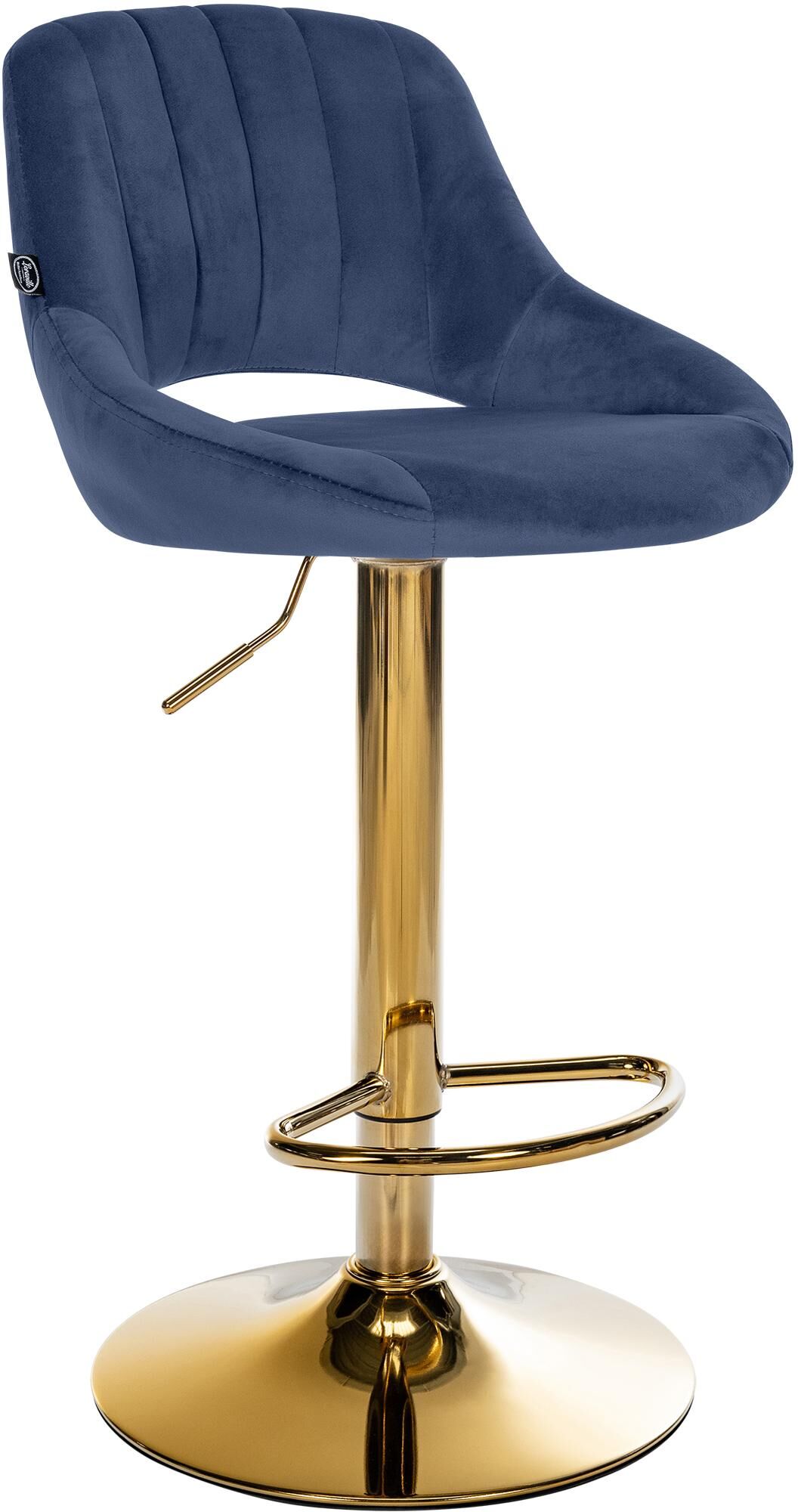 Barhocker Milet Samt gold, blau