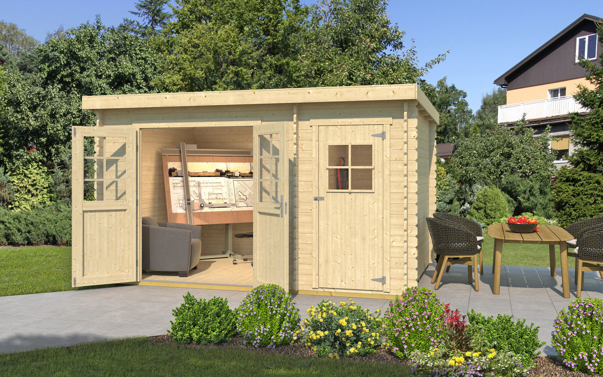 weka Gartenhaus 254 - 3,9x3,0m