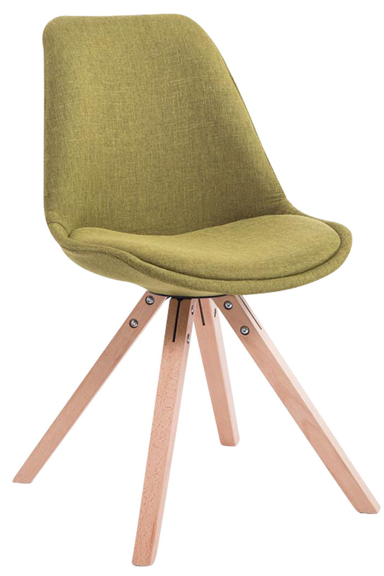 Besucherstuhl Toulouse Stoff Natura Square, grün