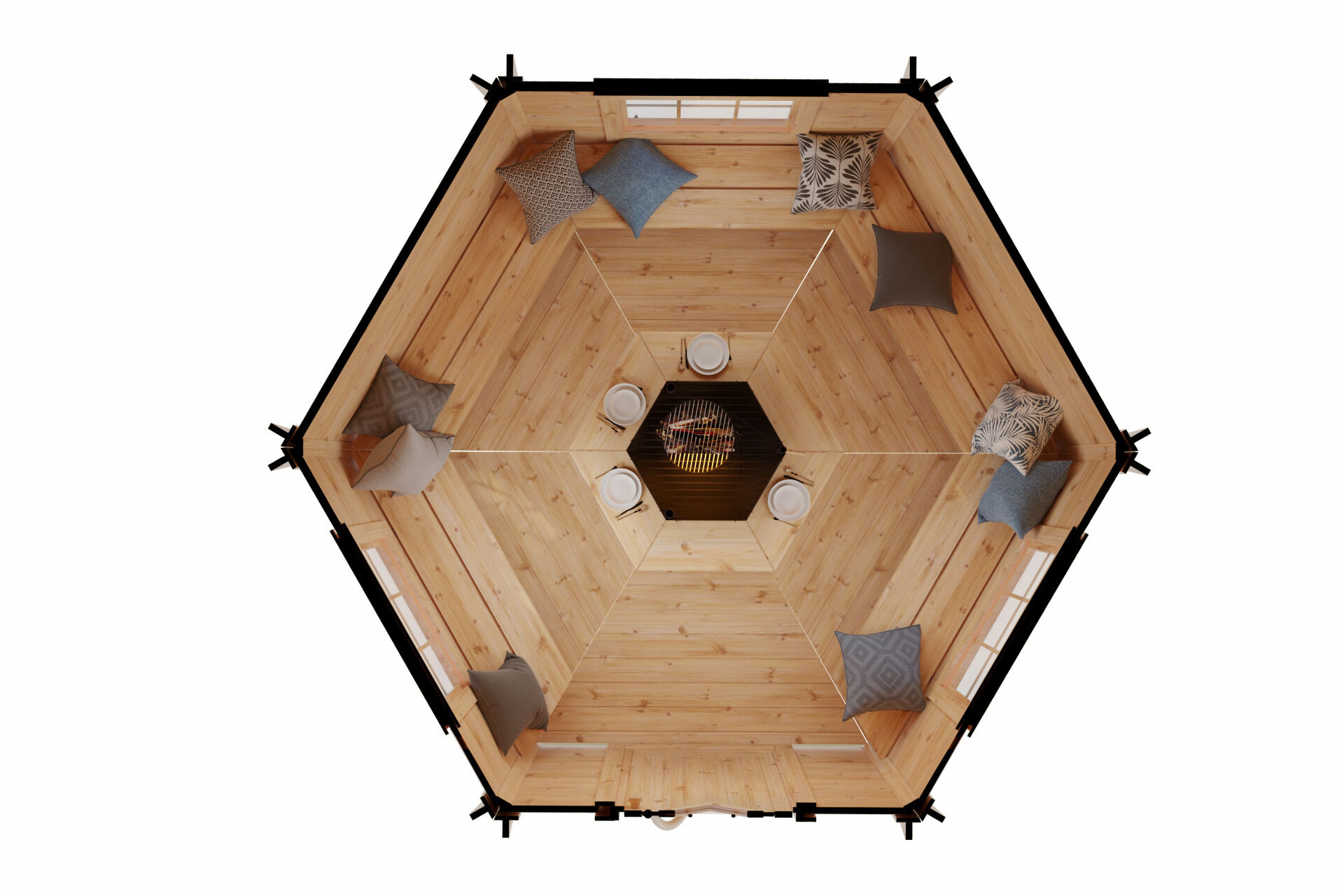 Grillhaus Grillkota Exzellent 9 qm mit Grillanlage für max. 15 Personen