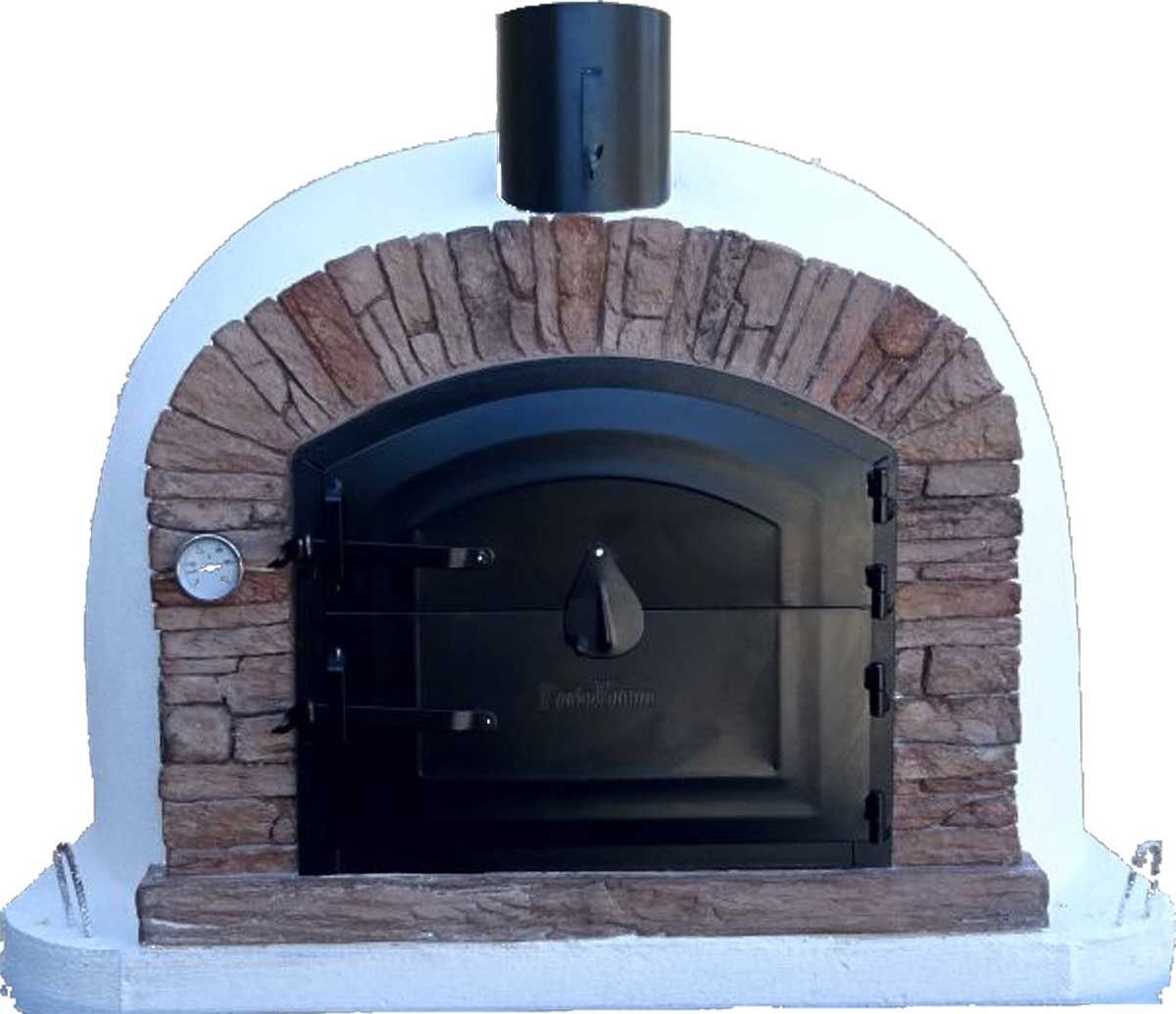 Holzbefeuerter Pizzaofen, Venturared 100 inkl. Kaminrohr und Regenhut, ohne Abdeckhaube, ohne Ofenzubehör, ohne Zubehörset, ohne Grillzubehör, ohne fahrbares Gestell