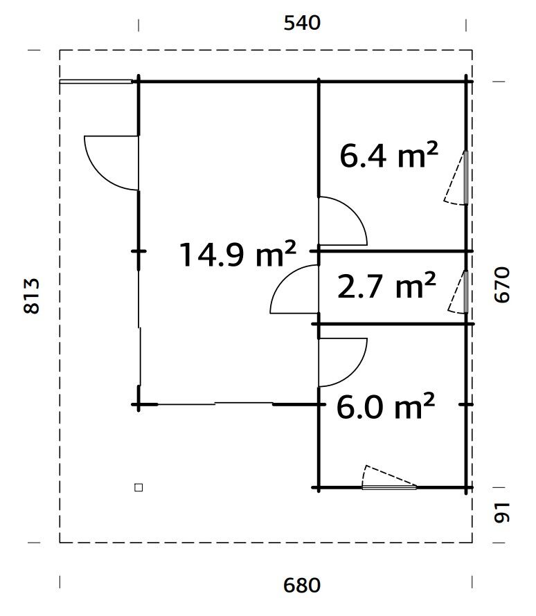 Palmako Ferienhaus Cecilia 30 m2