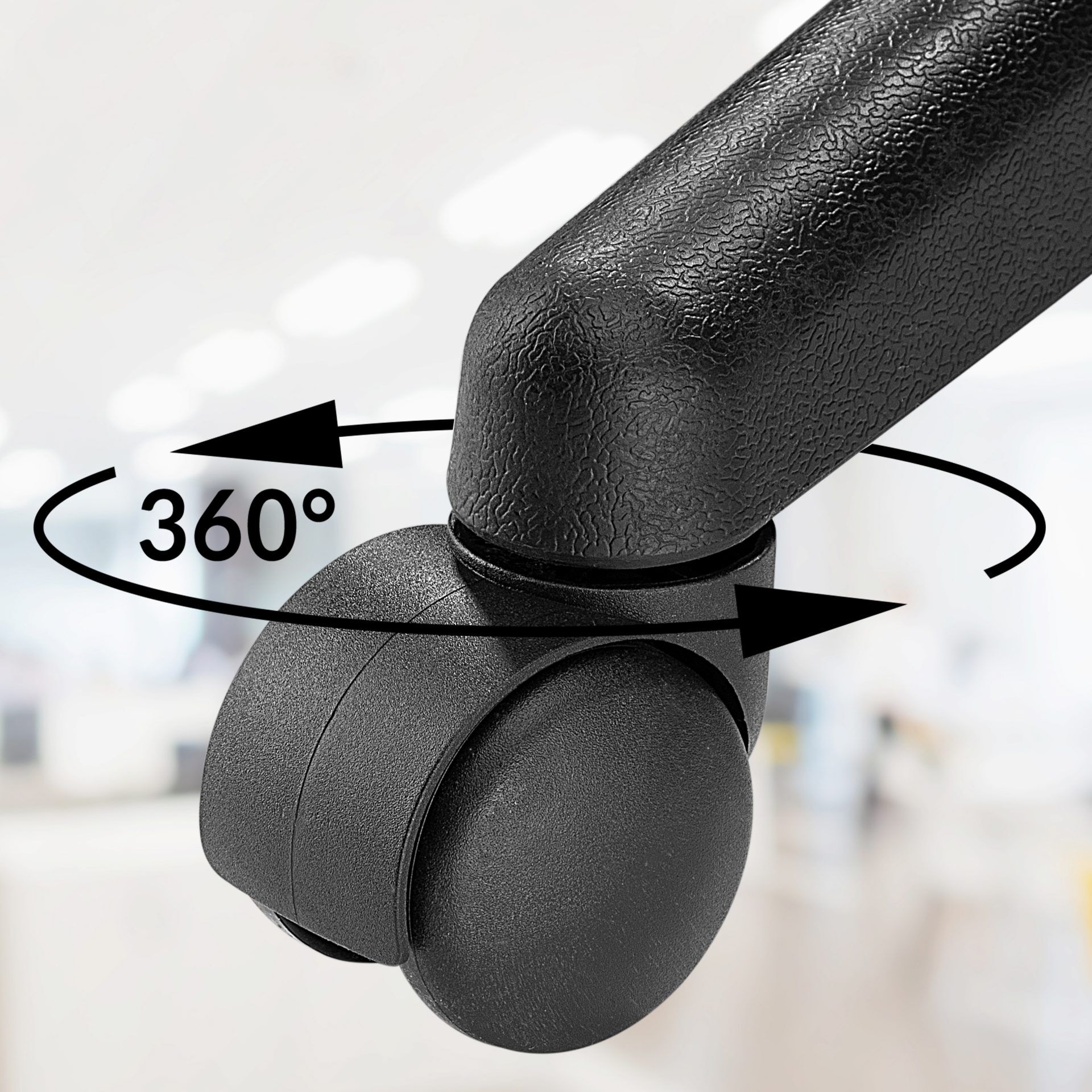 Rollhocker Kunstleder Orange 360° drehbar