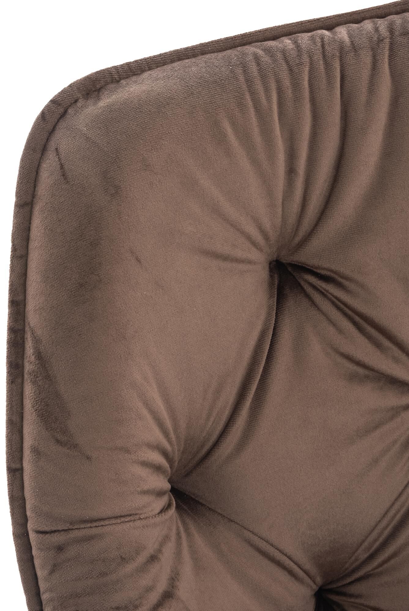 4er Set Stuhl Tanna Samt, braun