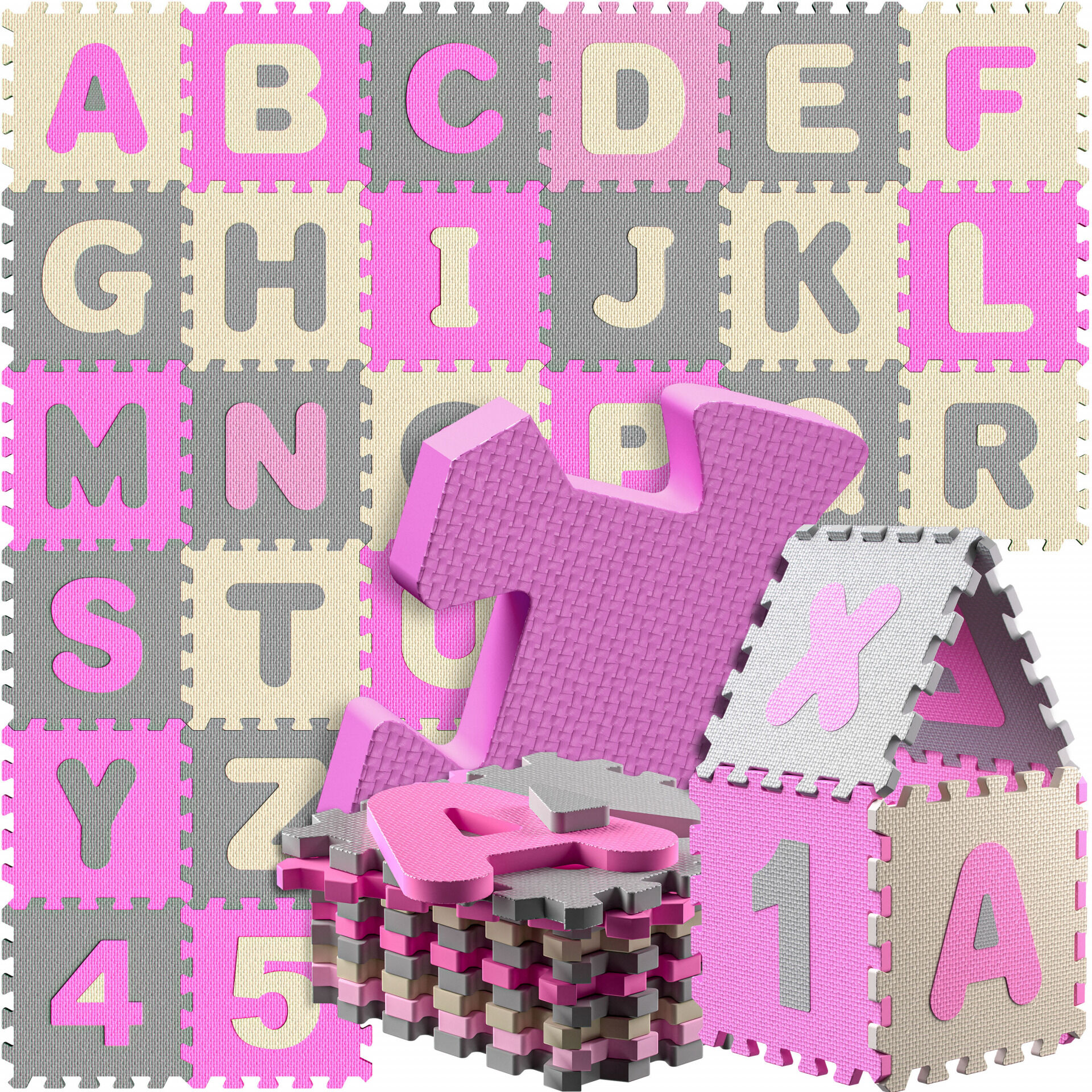 Puzzlematte 86-tlg Pink