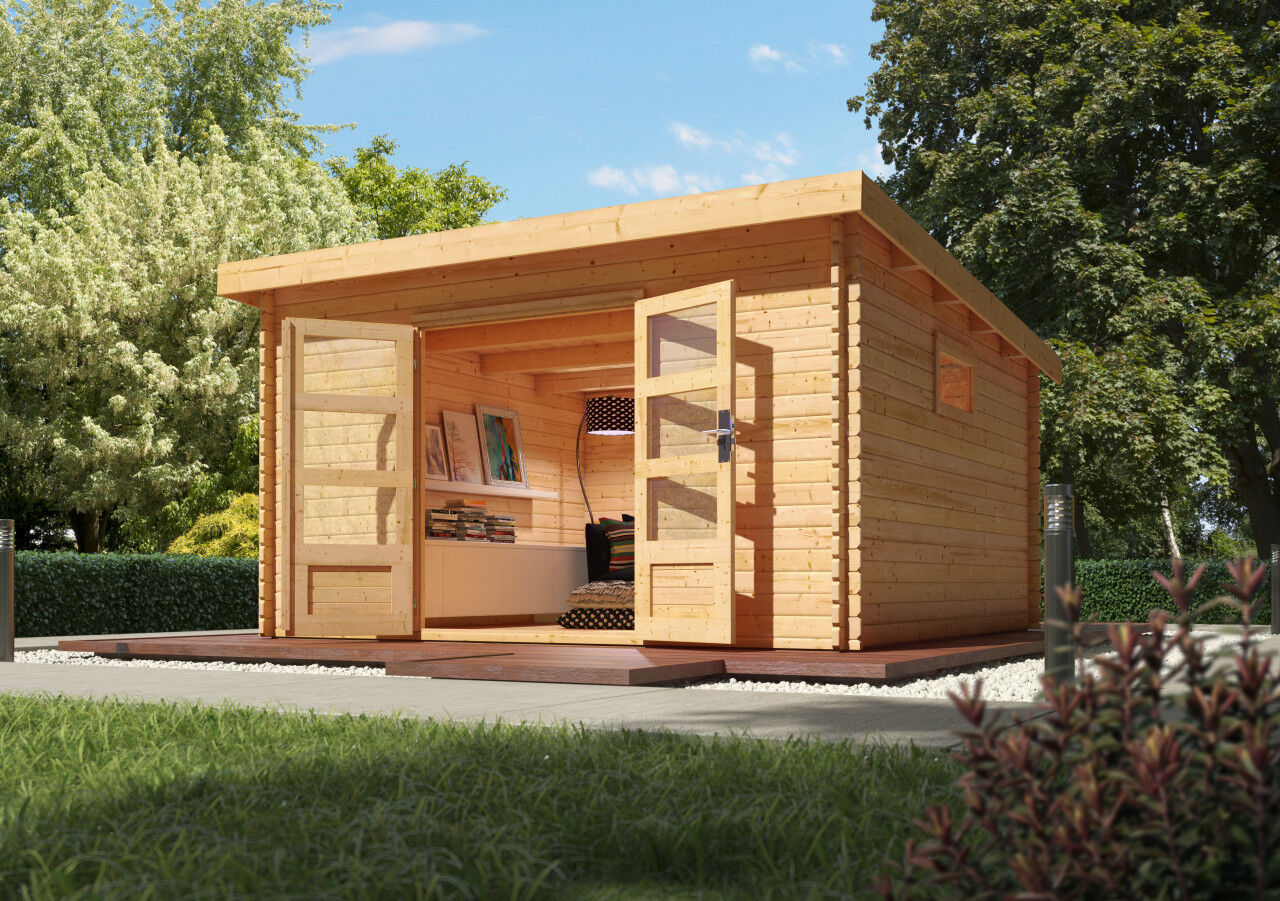 Pultdach Gartenhaus Trittau 6 natur