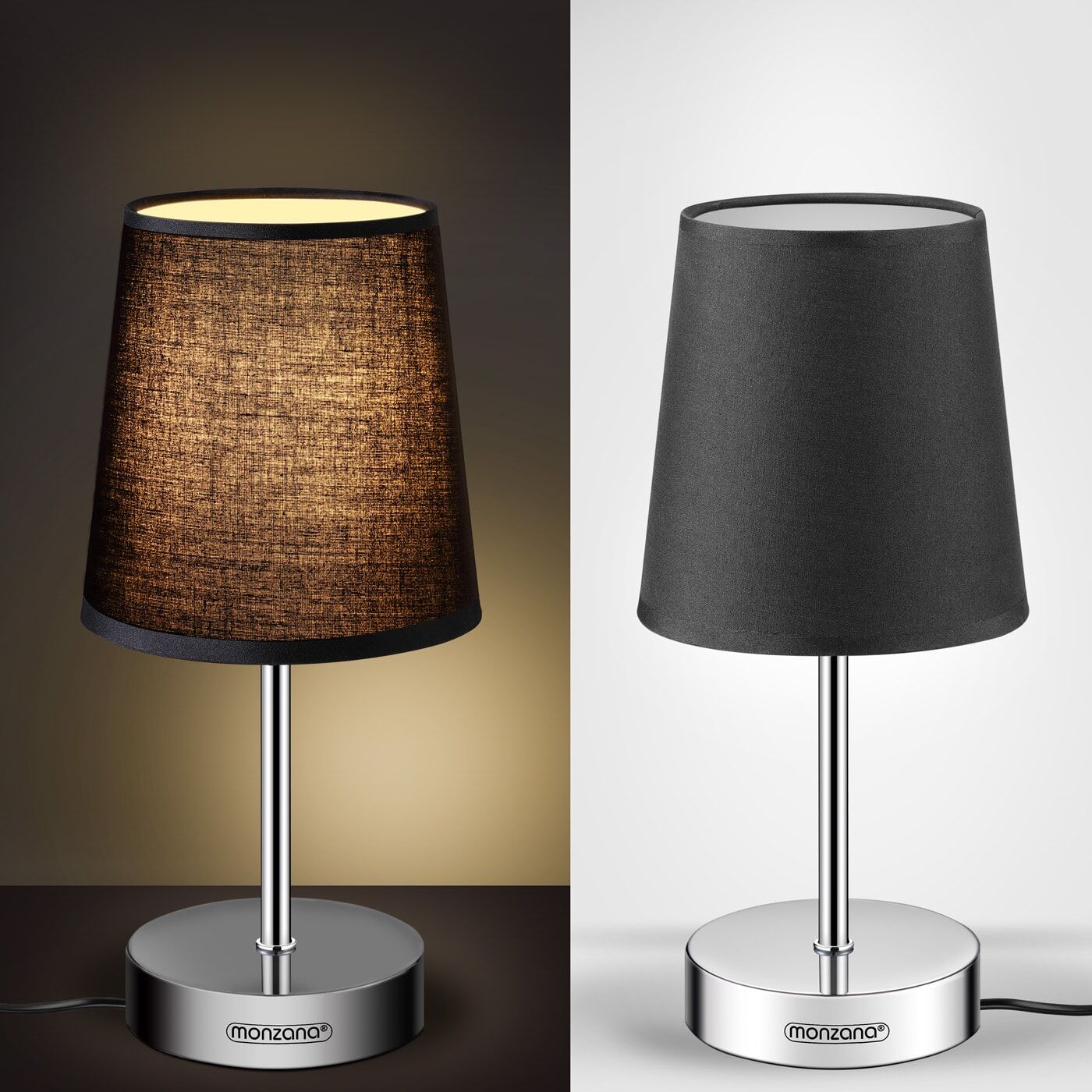 Tischlampe Lumière Anthrazit 32x13x13cm